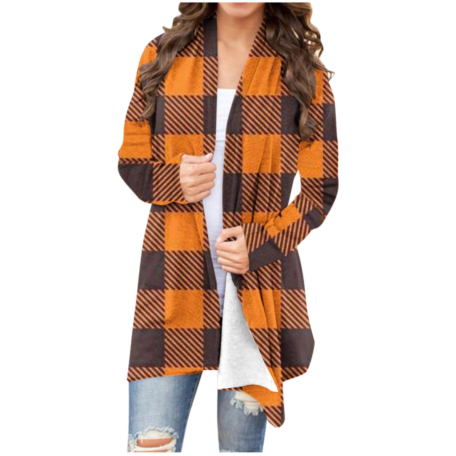 Women's Casual Halloween Print Cardigan - Long Sleeve Solid Color Blouse & Coat | Perfect for Fall Fashion, Office Wear & Holiday Outfits