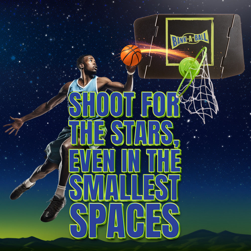 Adjustable Bank A Ball Basketball Game Set - Fun Trickshot & Skill Training for Kids & Adults - Perfect for Indoor & Outdoor Play, Backyard, Parties & Family Gatherings