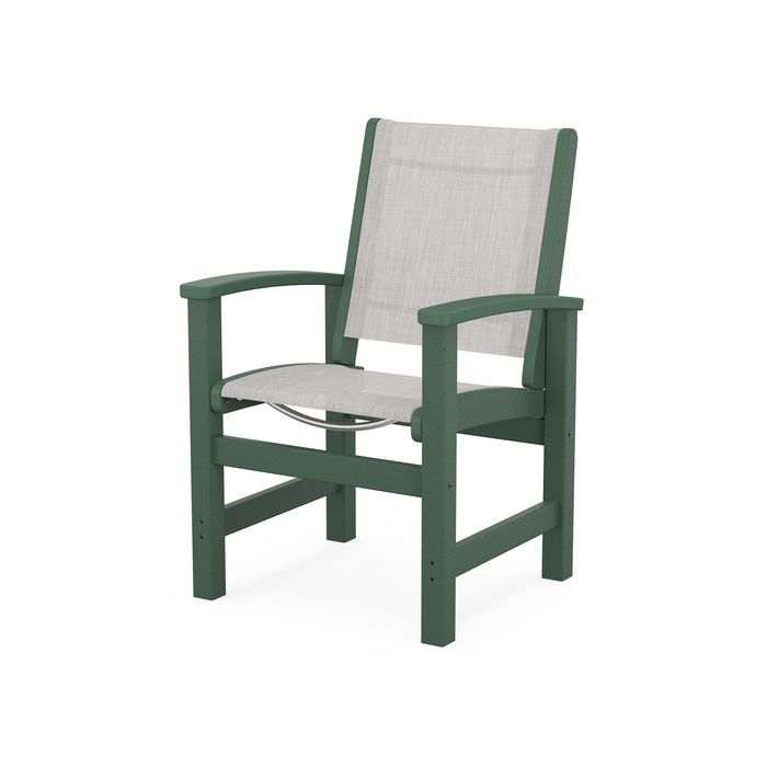 POLYWOOD Coastal Dining Chair - Weather-Resistant Outdoor Furniture, All-Weather Adirondack Chair for Patio, Deck, Garden & Poolside - Perfect for Backyard, Beach House & Waterfront Dining