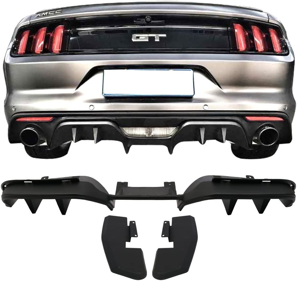 Premium Rear Diffuser for 2015-2017 Ford Mustang (Excluding GT350) - Enhance Aerodynamics & Sporty Look for Street or Track Racing