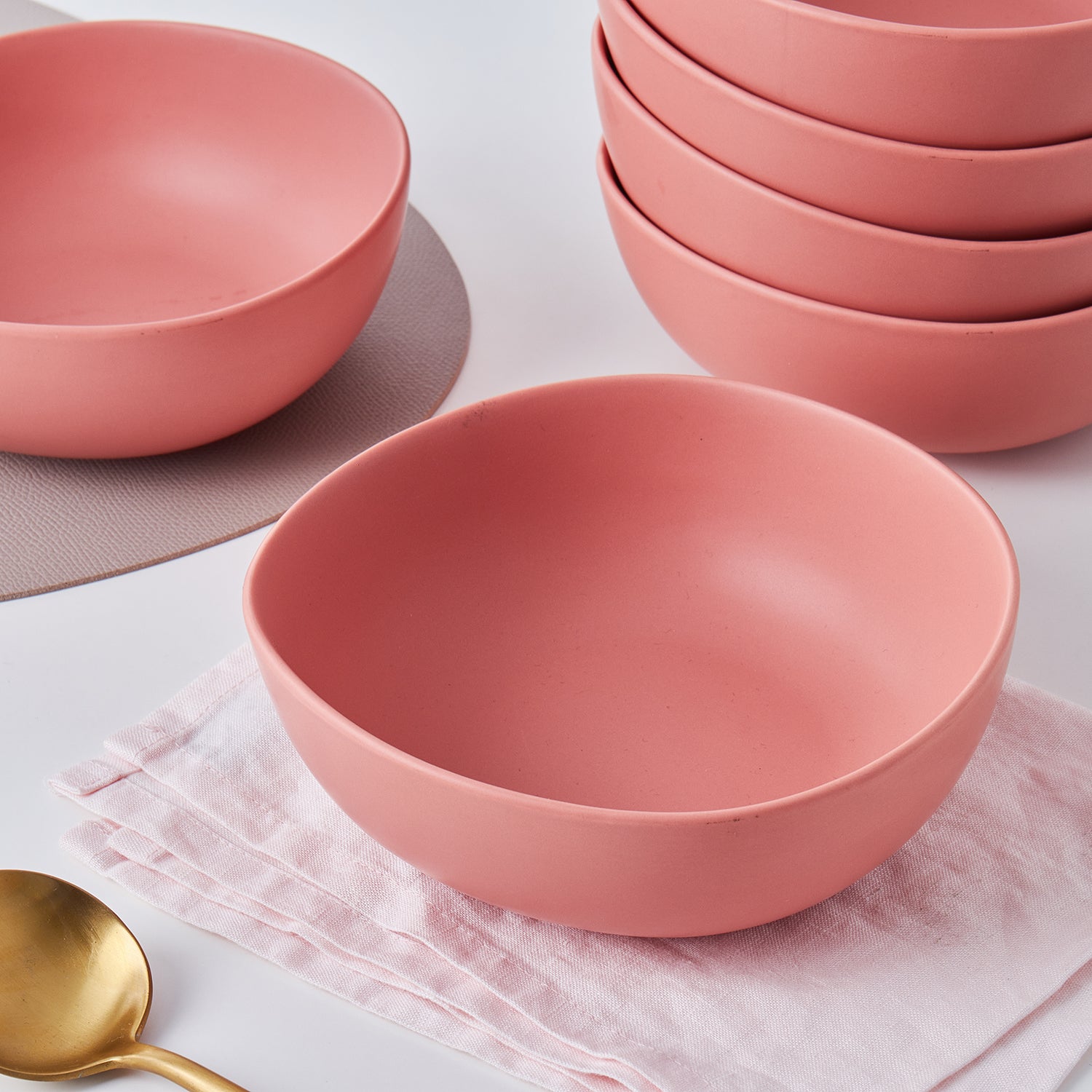 Delilah Porcelain Bowl Set - 6-Piece Dinnerware Set for Soup, Salad & Dessert | Elegant & Durable for Everyday Use & Entertaining