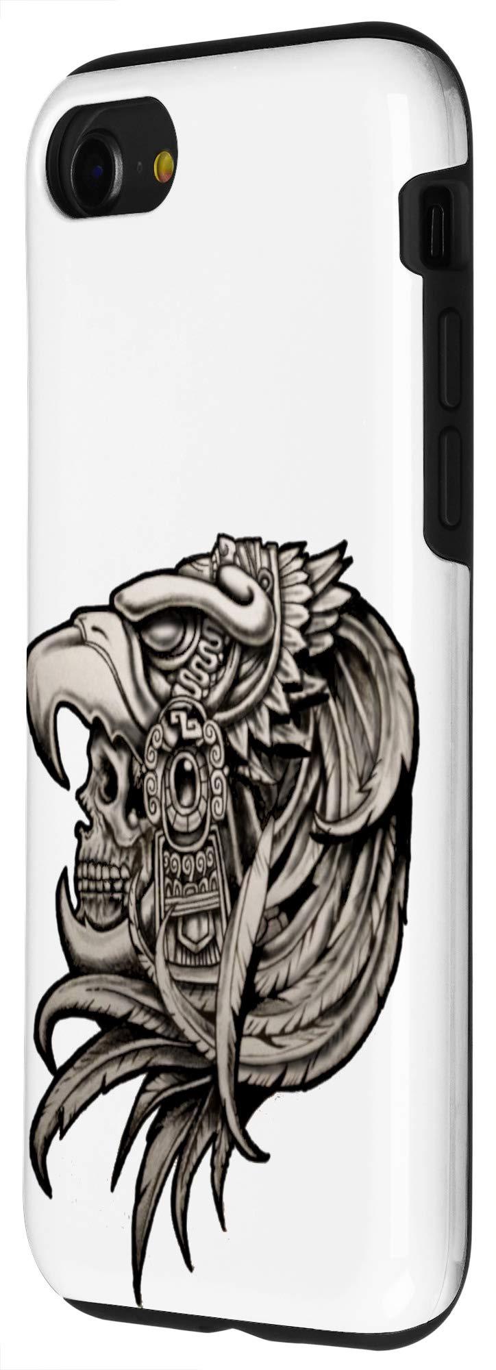 Azteca Skull Design iPhone SE (2020)/7/8 Phone Case - Durable Protective Cover with Unique Mexican Sugar Skull Art - Perfect for Day of the Dead Celebrations, Halloween & Gothic Style Lovers