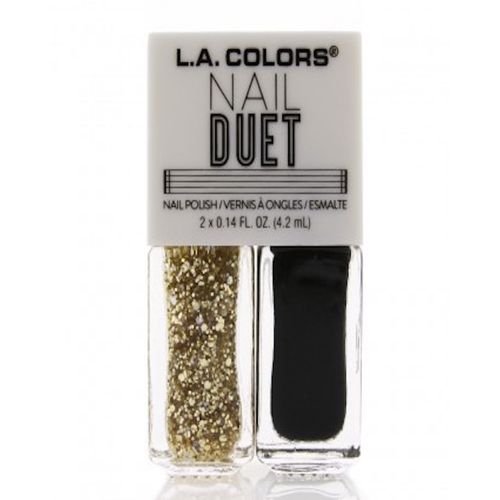 LA Colors Nail Duet Nail Polish Set - Yin & Yang Dual Color Combo for Manicure & Pedicure | Perfect for Everyday Wear, Special Occasions and Nail Art Designs