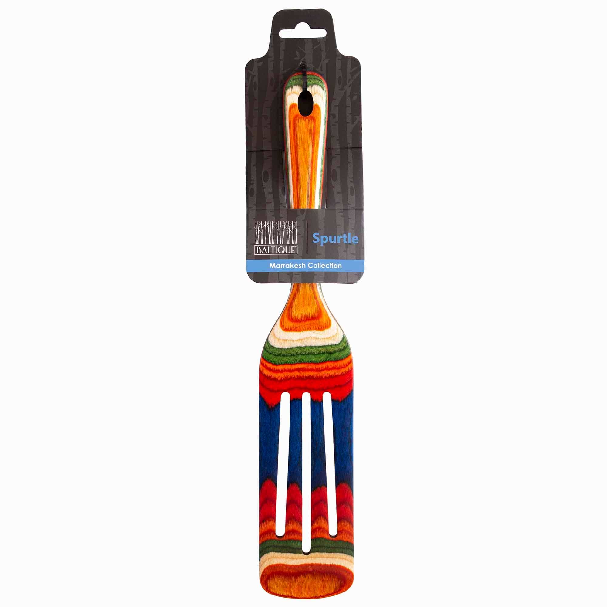 Baltique® Marrakesh Collection Wooden Spurtle - 13 Inch Premium Cooking Utensil for Stirring, Mixing & Serving - Perfect for Porridge, Oatmeal & Soups