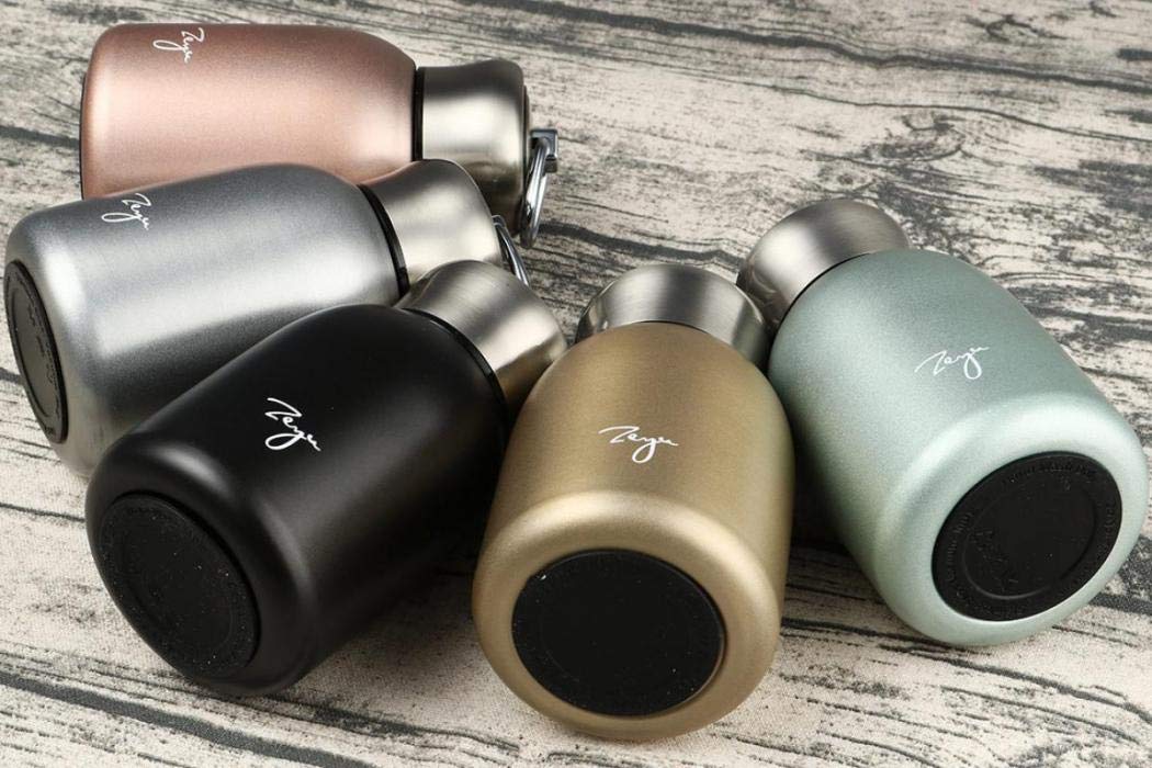 Gets Mini 9 oz (280ML) Stainless Steel Vacuum Insulated Water Bottle - Leak Proof Sport Tumbler for Hot & Cold Drinks - Perfect for Gym, Hiking, Travel & Office (Black)