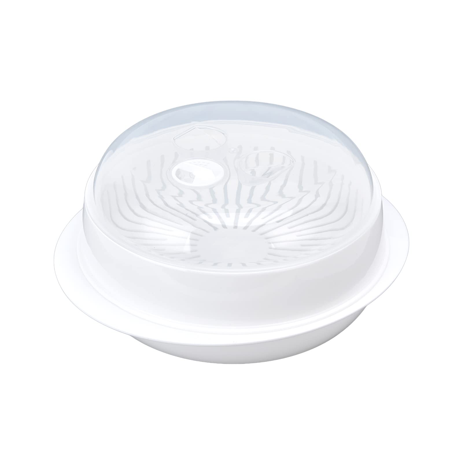 Microwave Vegetable Steamer - Safe Round Cooker with Lid for Easy Kitchen Cooking