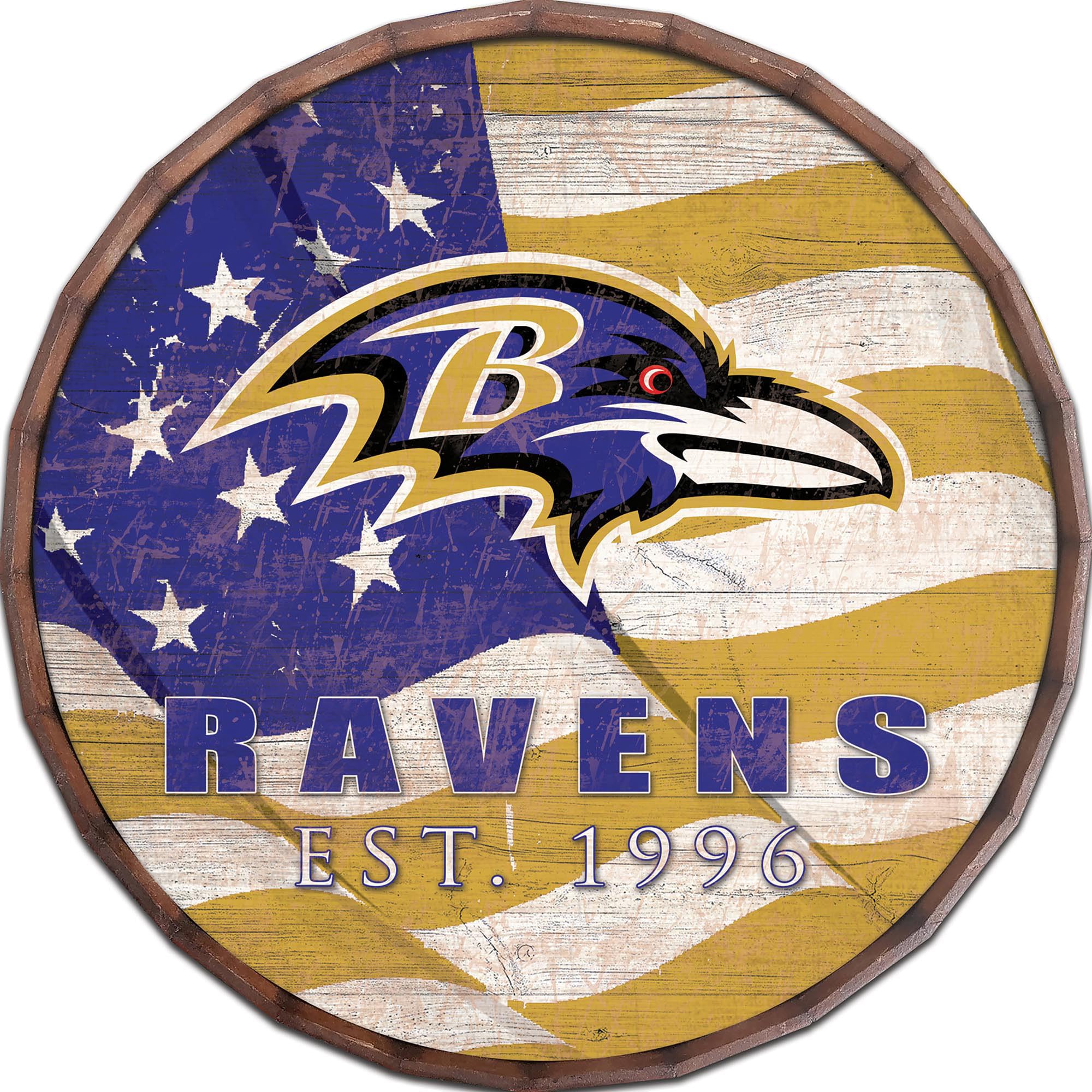 Fan Creations NFL 16-Inch Team Logo Barrel Top Flag - Officially Licensed Football Game Day Decor for Tailgating, Home & Office Fan Cave