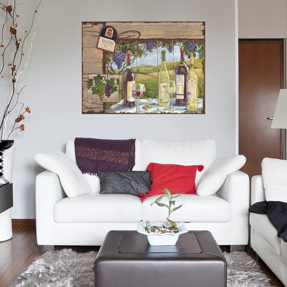 Paul Brent Wine Country Collage Canvas Wall Art - 46x35 Inch Ready to Hang Fine Art Print for Living Room, Bedroom, Office & More - Perfect for Home Decor, Housewarming Gift & Interior Design