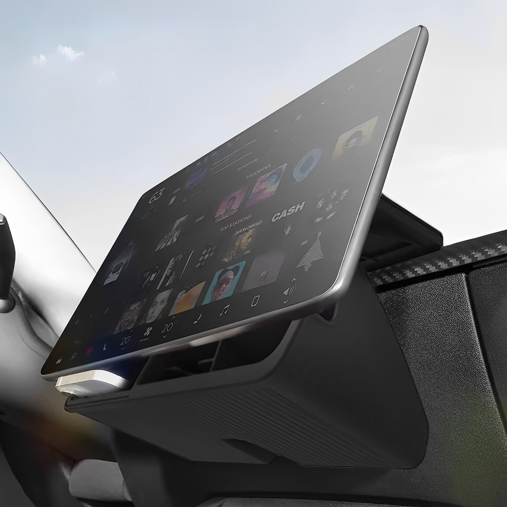 Tesla Model 3 & Y Center Console Organizer - Under Screen Storage Tray for Phone, Wallet & Accessories - Perfect for Road Trips & Daily Commuting