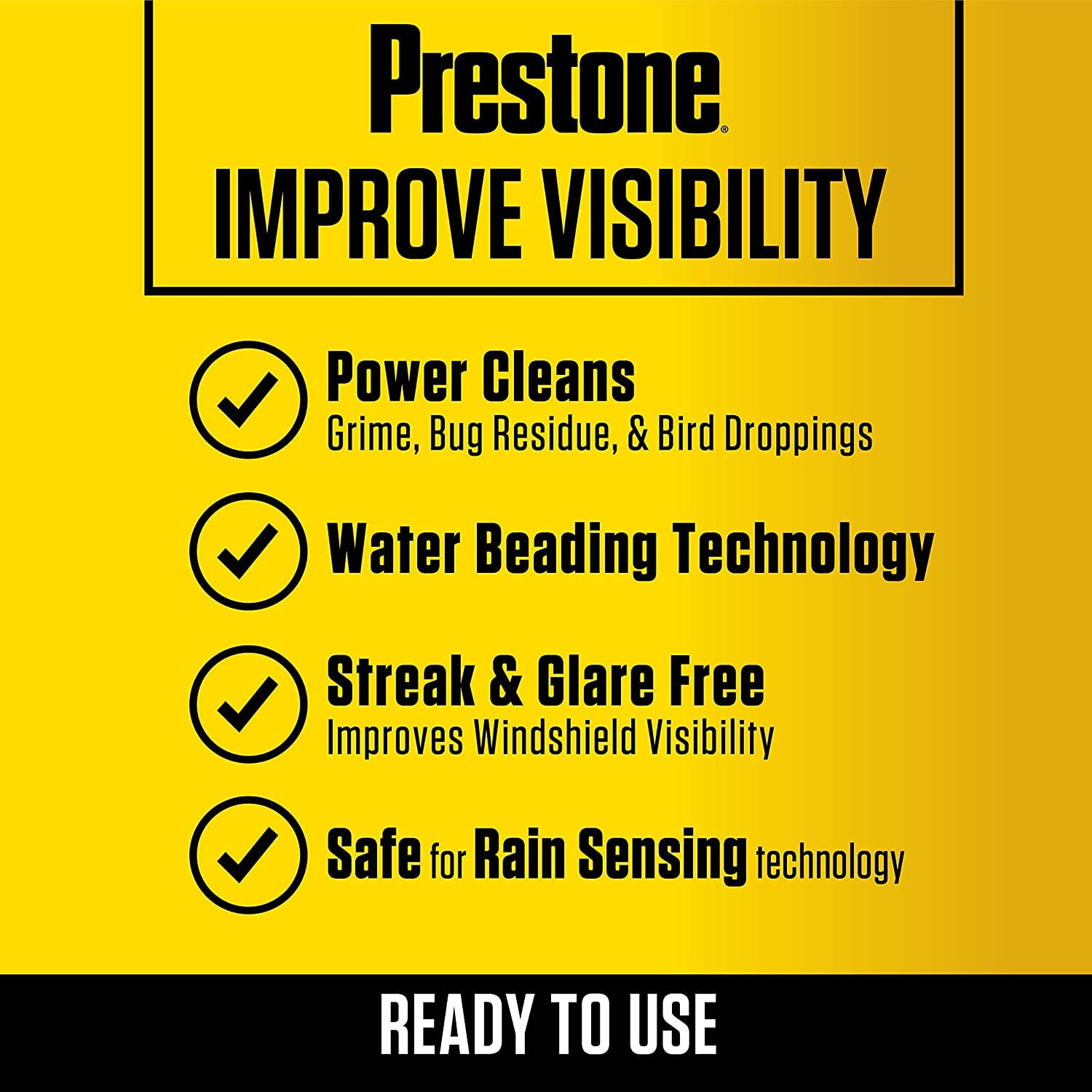 (6 Pack) Prestone Bug Wash Windshield Washer Fluid - 1 Gallon Bottles for Car Windshield Cleaning | Removes Tough Bugs, Road Grime & Dirt | Ideal for Road Trips, Summer Driving & Off-Road Adventures