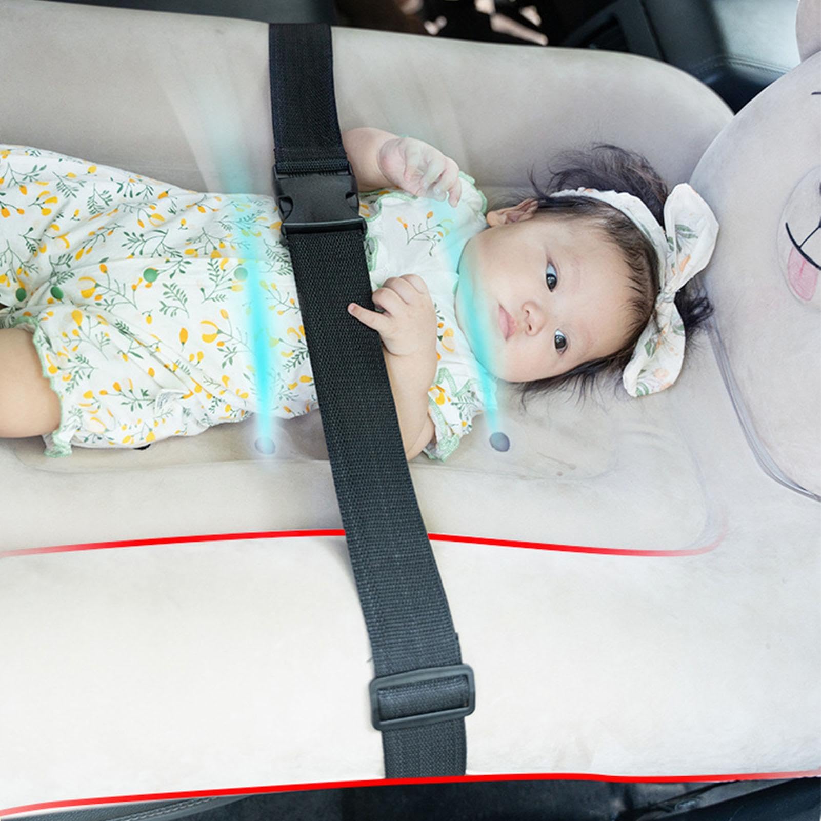 Inflatable Airplane Kids Bed - Portable Toddler Travel Mattress for Airplane, Car & Camping | Flyaway Kids Bed | Lightweight & Compact for Easy Transport | Perfect for Travel, Sleepovers & Outdoor Adventures