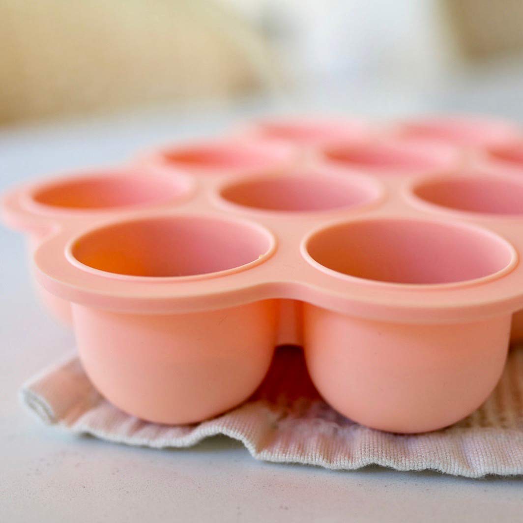 Simka Rose Baby Food Storage Containers - BPA Free 2.5 Oz Silicone Freezer Trays with Clip-on Lids for Homemade Purees & Breastmilk - Perfect for Meal Prep, Baby Led Weaning, and Breast Milk Storage