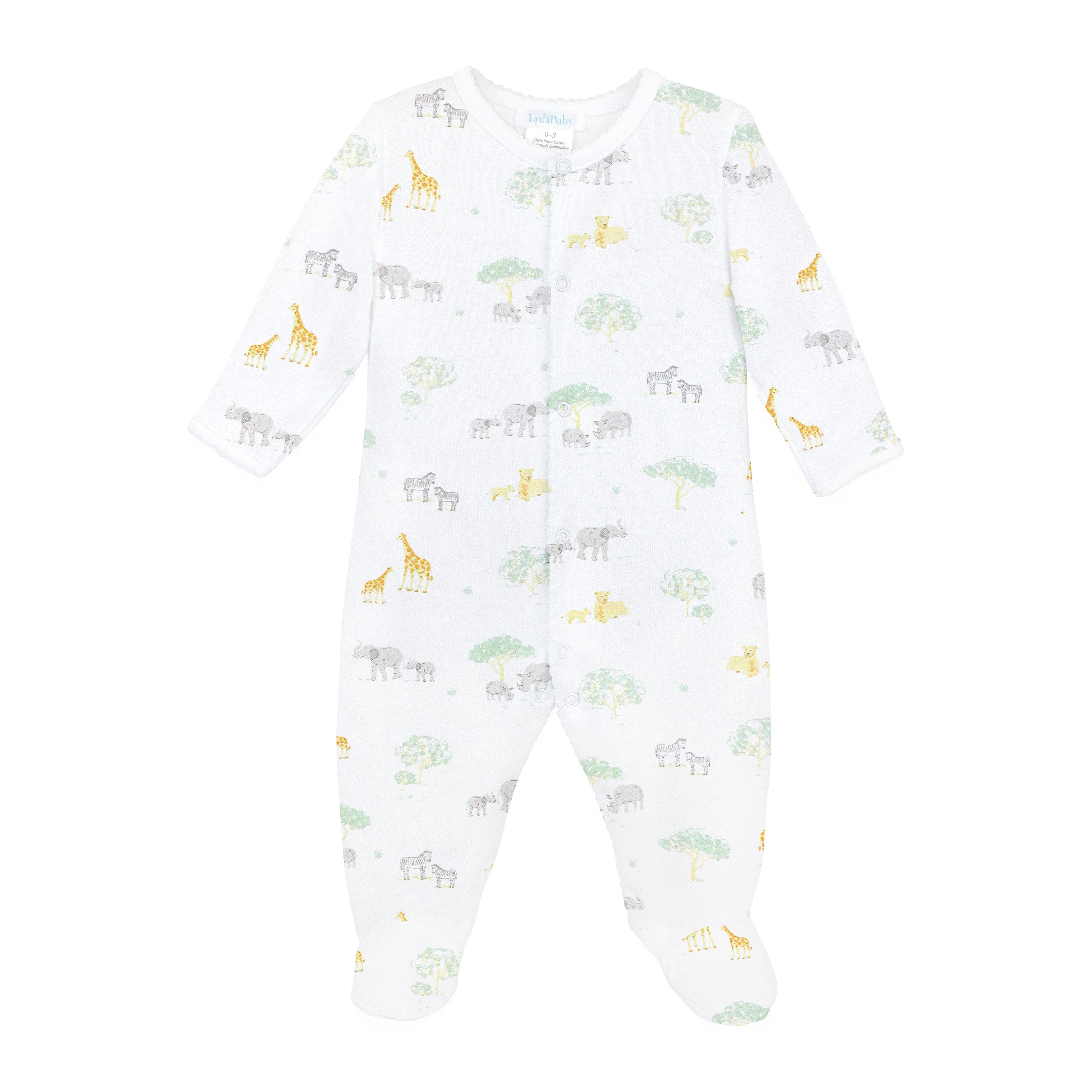 Soft Safari Life Printed Footie Pajamas - Unisex Baby Onesie for Cozy Sleep & Playtime | Perfect for Nursery, Bedtime & Photo Shoots