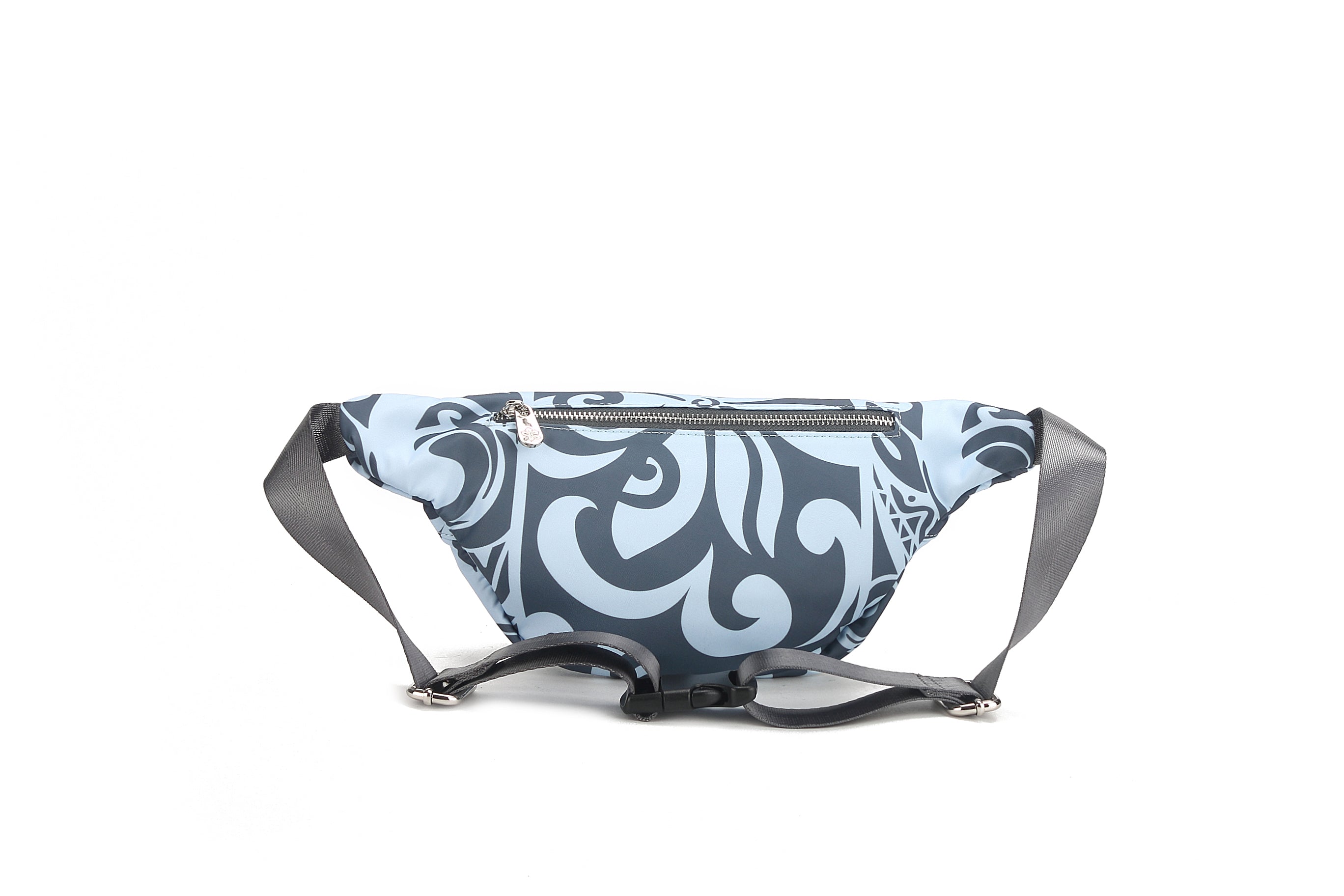 Keʻolu Tapa Tiare Teal Belt Bag - Stylish Waist Pack for Women & Men - Perfect for Travel, Hiking, Running & Everyday Use