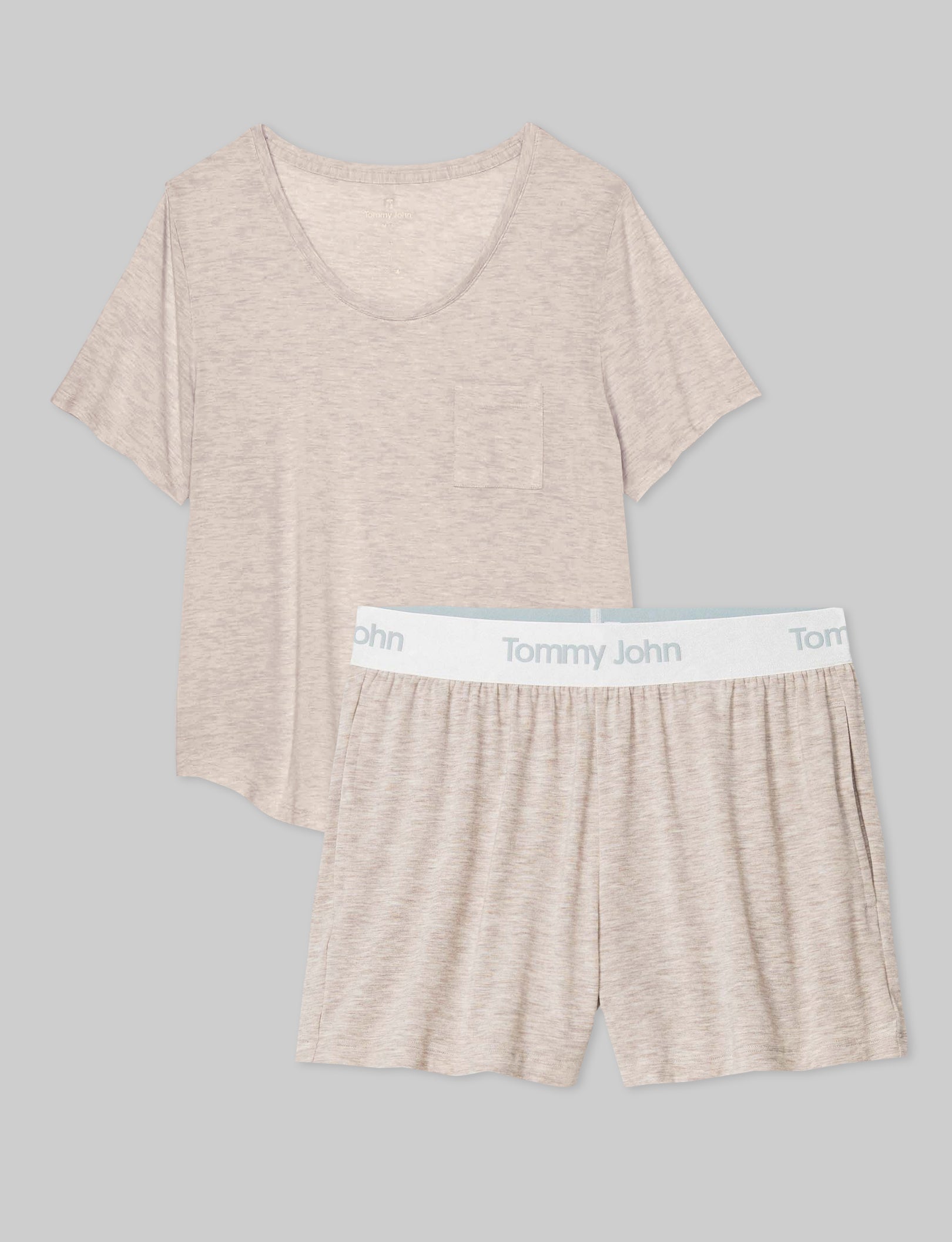 Women's Ultra Soft Sleepwear Set - Second Skin Pocket Tee & Shorts for Comfortable Nightwear | Perfect for Lounge, Travel & Home Relaxation