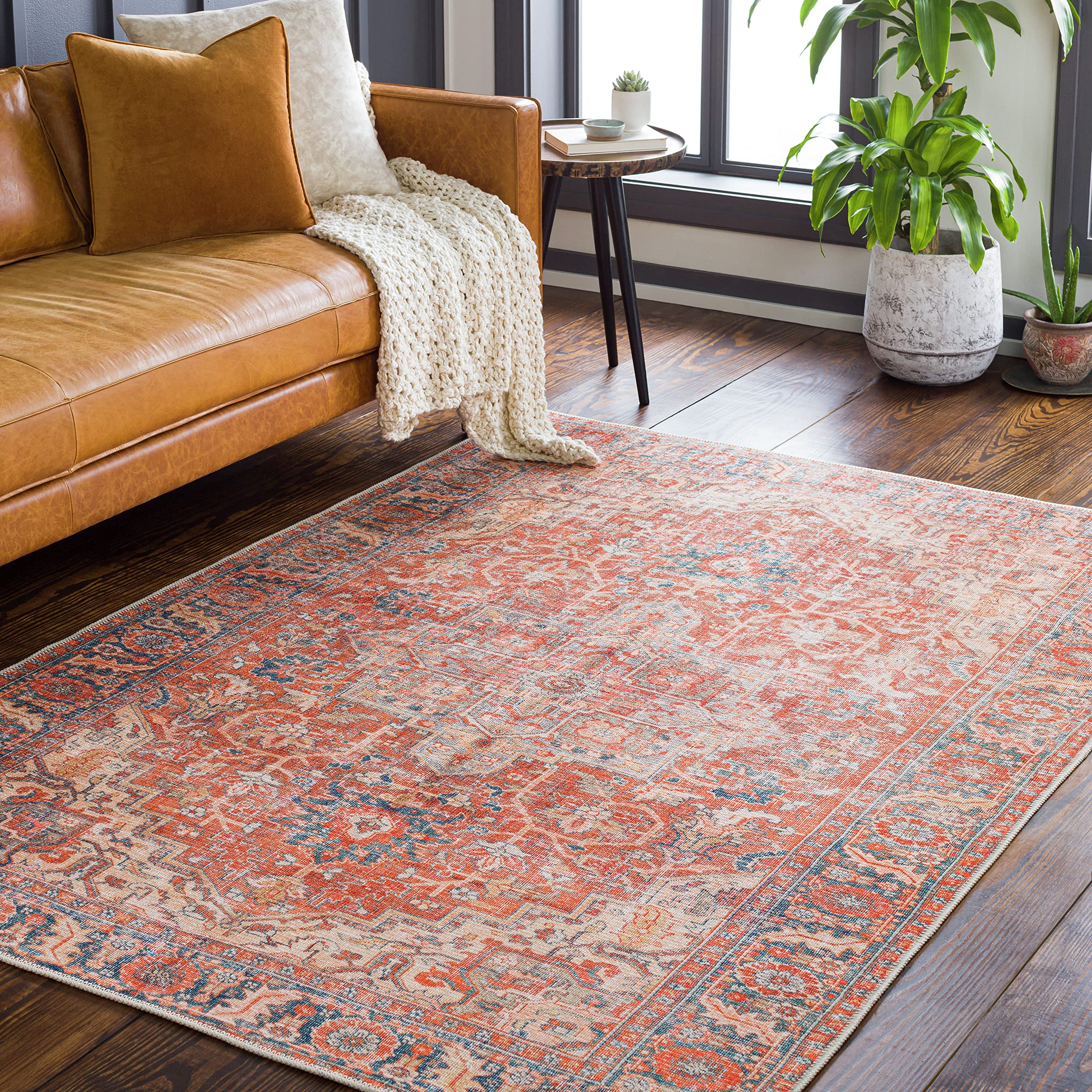 Artistic Weavers Nico Vintage Floral Washable Area Rug 6'7