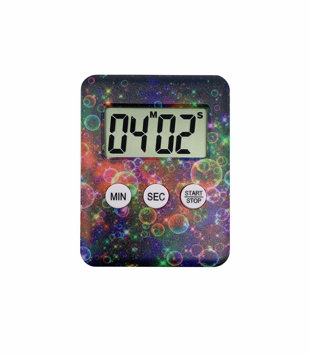 Colorful Bubbles Digital Kitchen Timer with Loud Alarm - Magnetic Countdown Timer for Cooking, Baking, Workouts & Kids | Perfect for Countertop, Desktop, Classroom & Bathroom Use | Battery Included | Ideal for Meal Prep, Study Sessions & Fitness Training