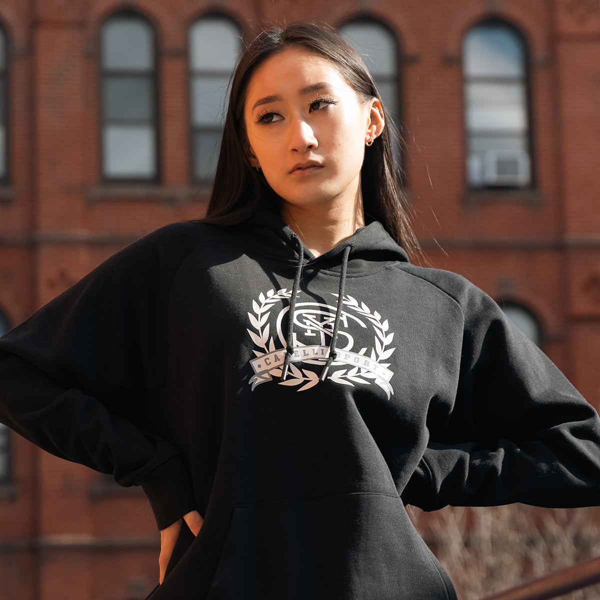 Women's Academia Circle Pullover Hoodie - Cozy Fleece Sweatshirt for College, Streetwear & Casual Outfits | Perfect for Fall & Winter Fashion