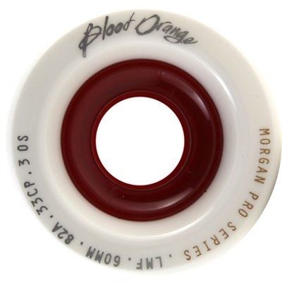 Blood Orange Morgan 60mm 82a Skate Wheels - White/Red for Street Skating