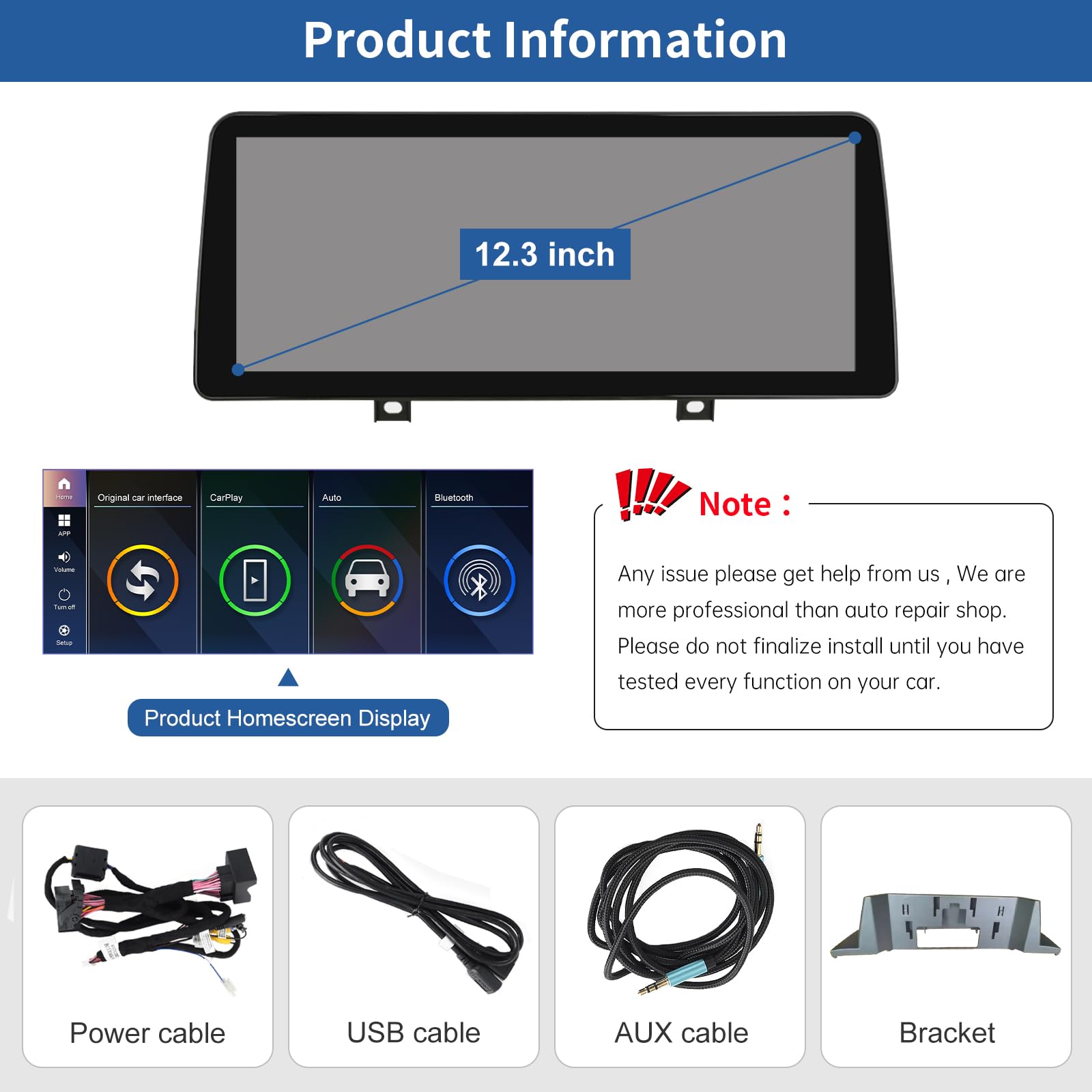 12.3 Inch Wireless CarPlay Touchscreen for BMW 1 & 2 Series F20/F21/F22 (2013-2015) - Android Auto Compatible Multimedia Car Stereo with MirrorLink - Perfect for Upgrading Your BMW's Infotainment System