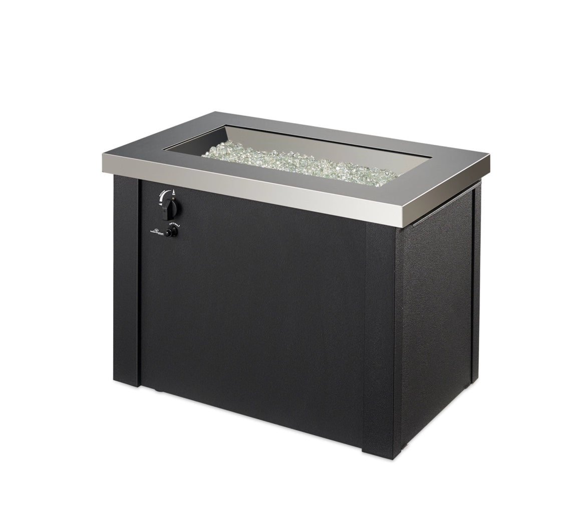 The Outdoor Greatroom Company Providence Rectangular Gas Fire Pit Table - Outdoor Patio Heater for Backyard, Deck, and Garden - Perfect for Entertaining and Relaxing