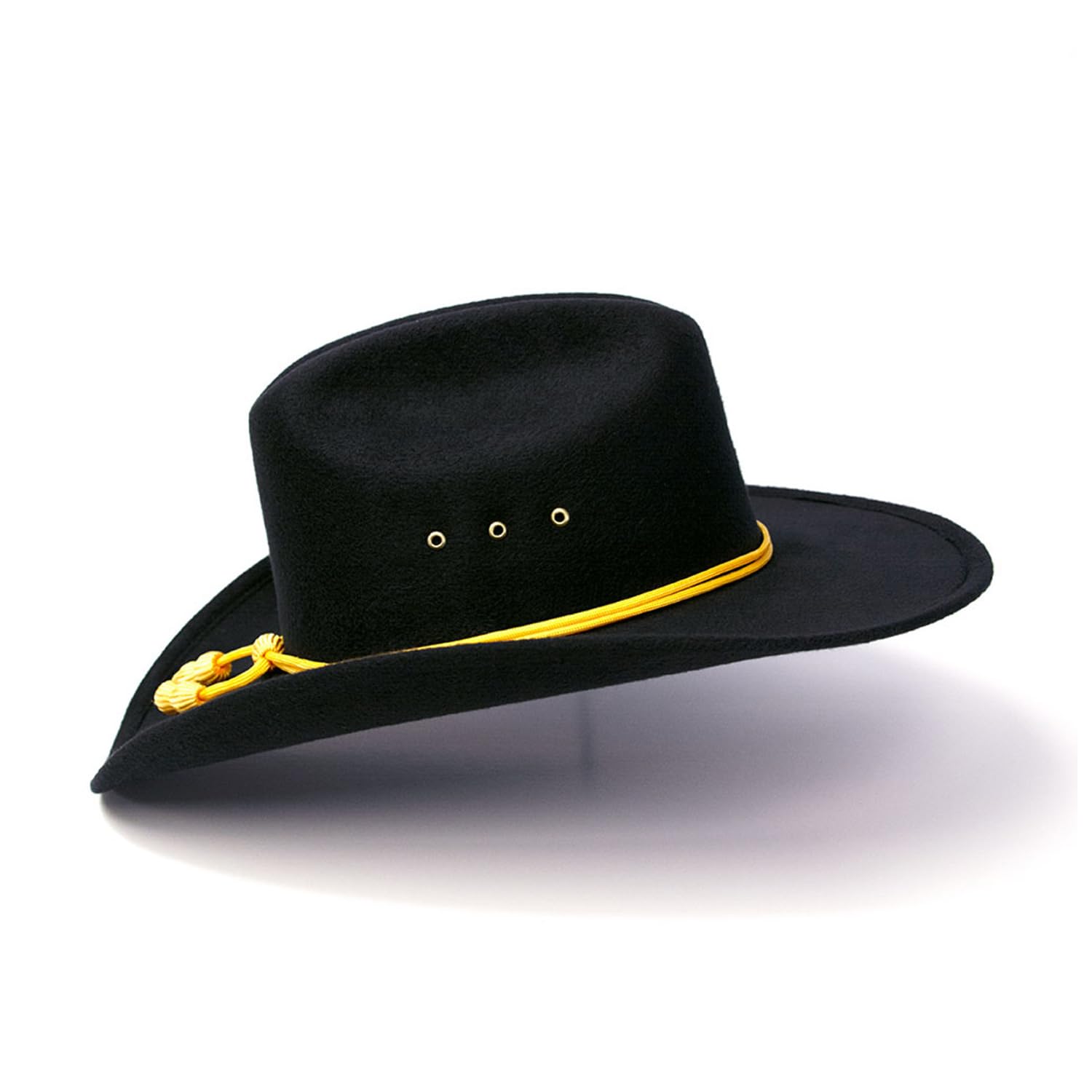 Western Express Black Felt Cowboy Hat with Cavalry Band - Classic Cattleman Style for Men & Women | Perfect for Rodeo, Country Music Festivals & Western Fashion
