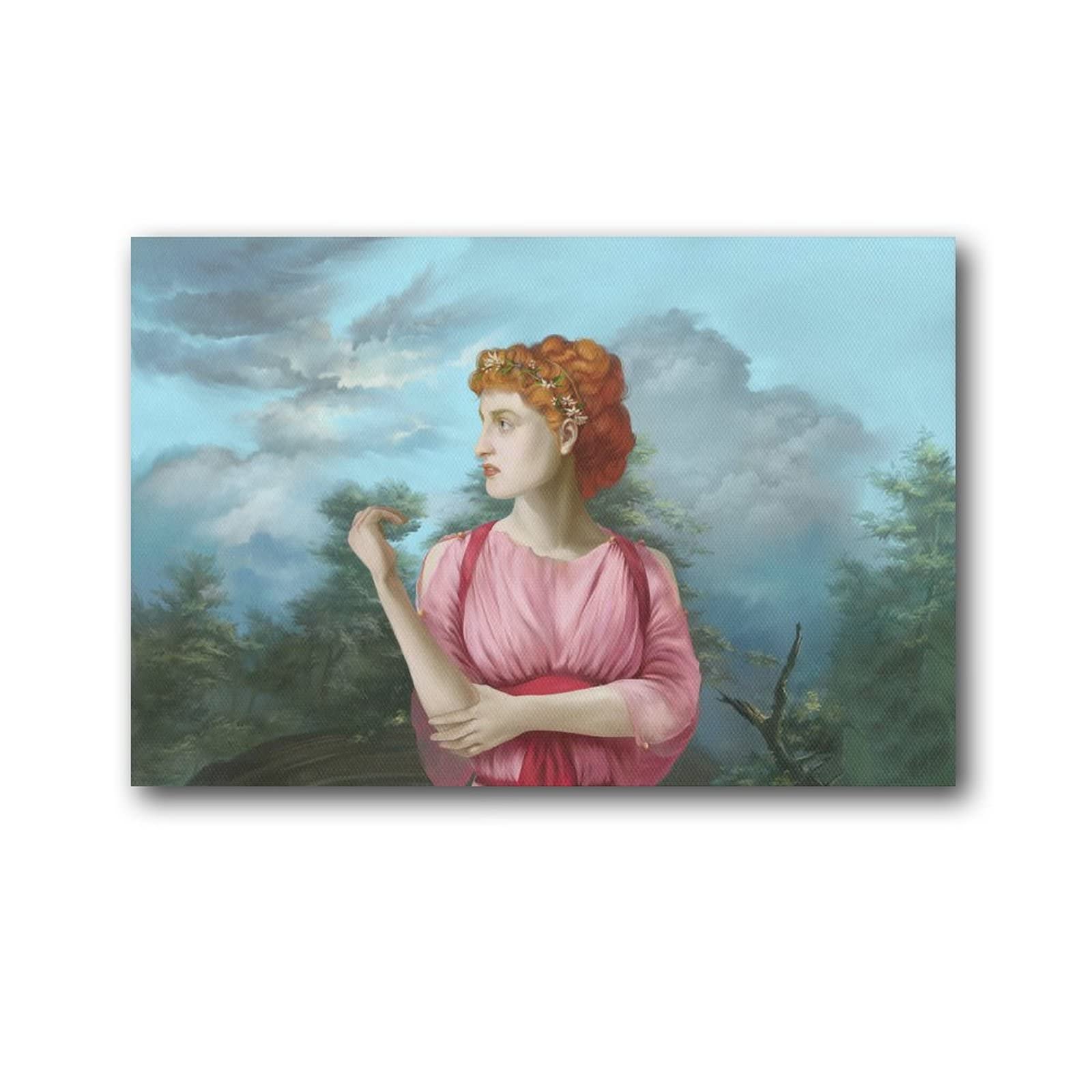 Abstract Greek Lady Oil Painting - Creative Landscape Wall Art Print, Modern Aesthetic Canvas Poster for Bedroom Decor (12x18 inches, 30x45 cm) - Perfect Gift for Home, Office & Living Room Wall Decor