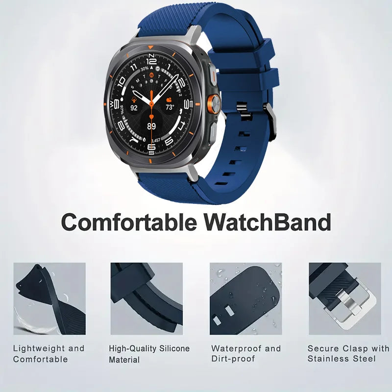 Rugged Band for Samsung Galaxy Watch Ultra - Durable Military-Grade Strap for Outdoor Sports & Fitness Tracking