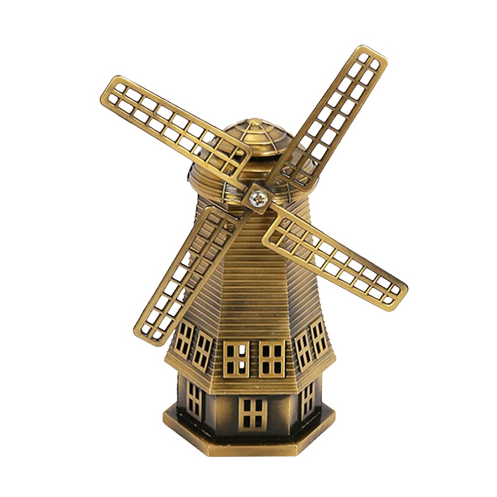 EXCEART Taipei 101 Copper Windmill Ornament - Handcrafted Christmas Decor, Netherlands Inspired Home Decoration for Holiday Tree, Gift & Souvenir Collection