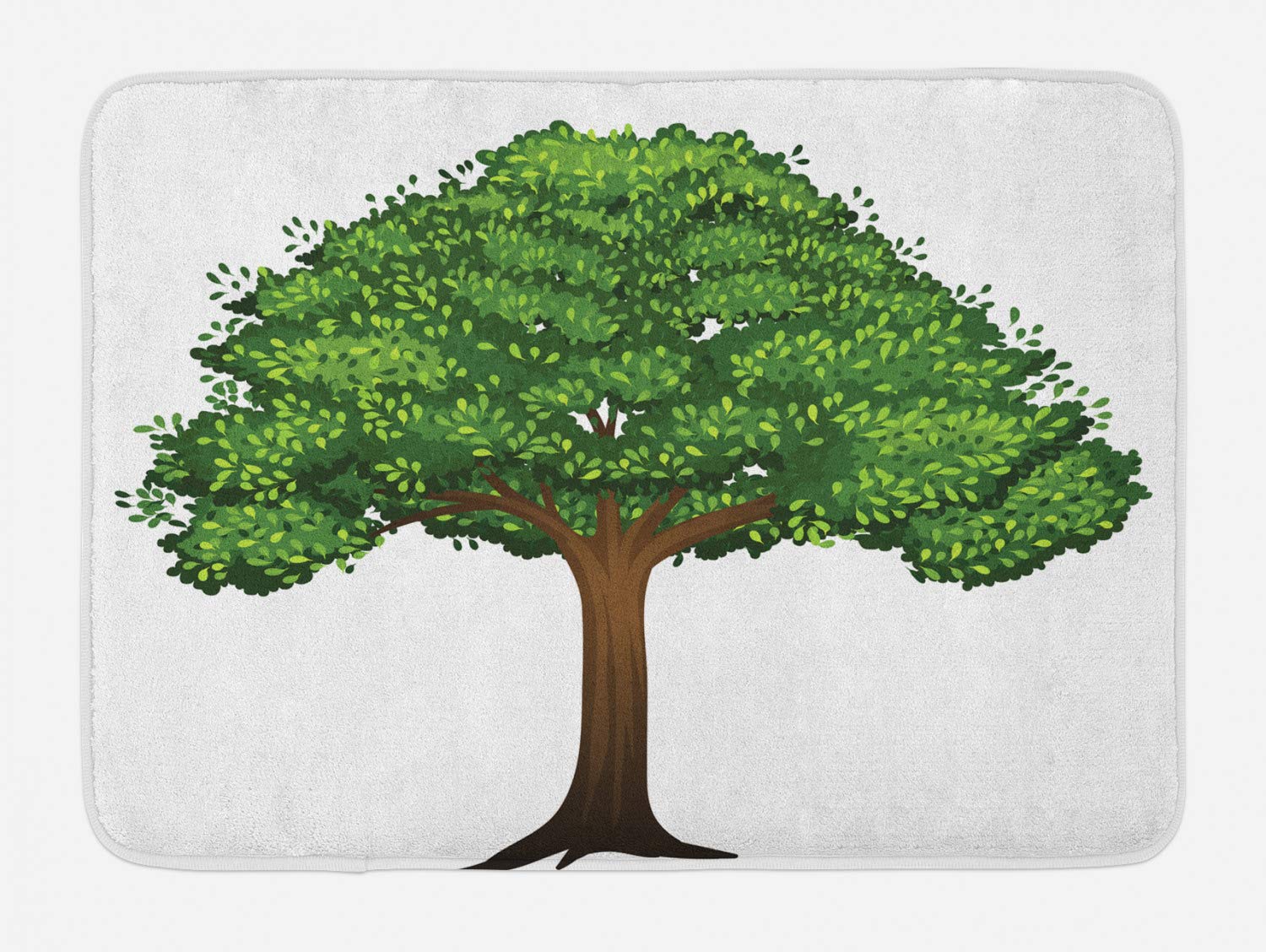 Ambesonne Non-Slip Plush Bath Mat with Digitally Printed Spring Tree Design - 30.2