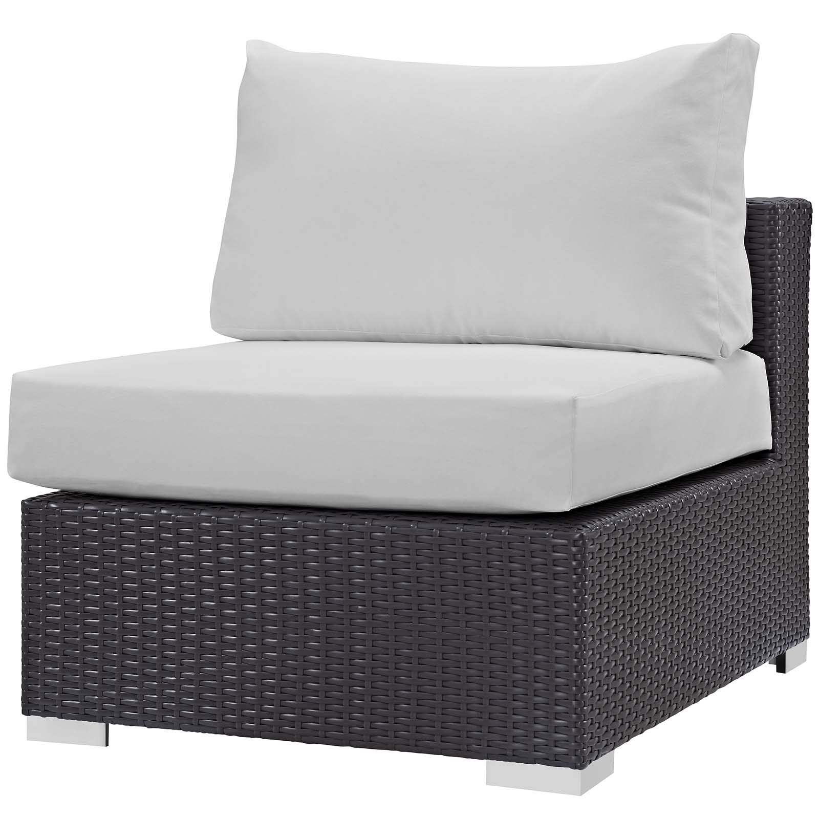 Modern Outdoor Patio Lounge Set - 3-Piece Wicker Sofa, Chair & Coffee Table with Fire Pit - White Rattan Furniture for Backyard, Garden, Poolside Relaxation