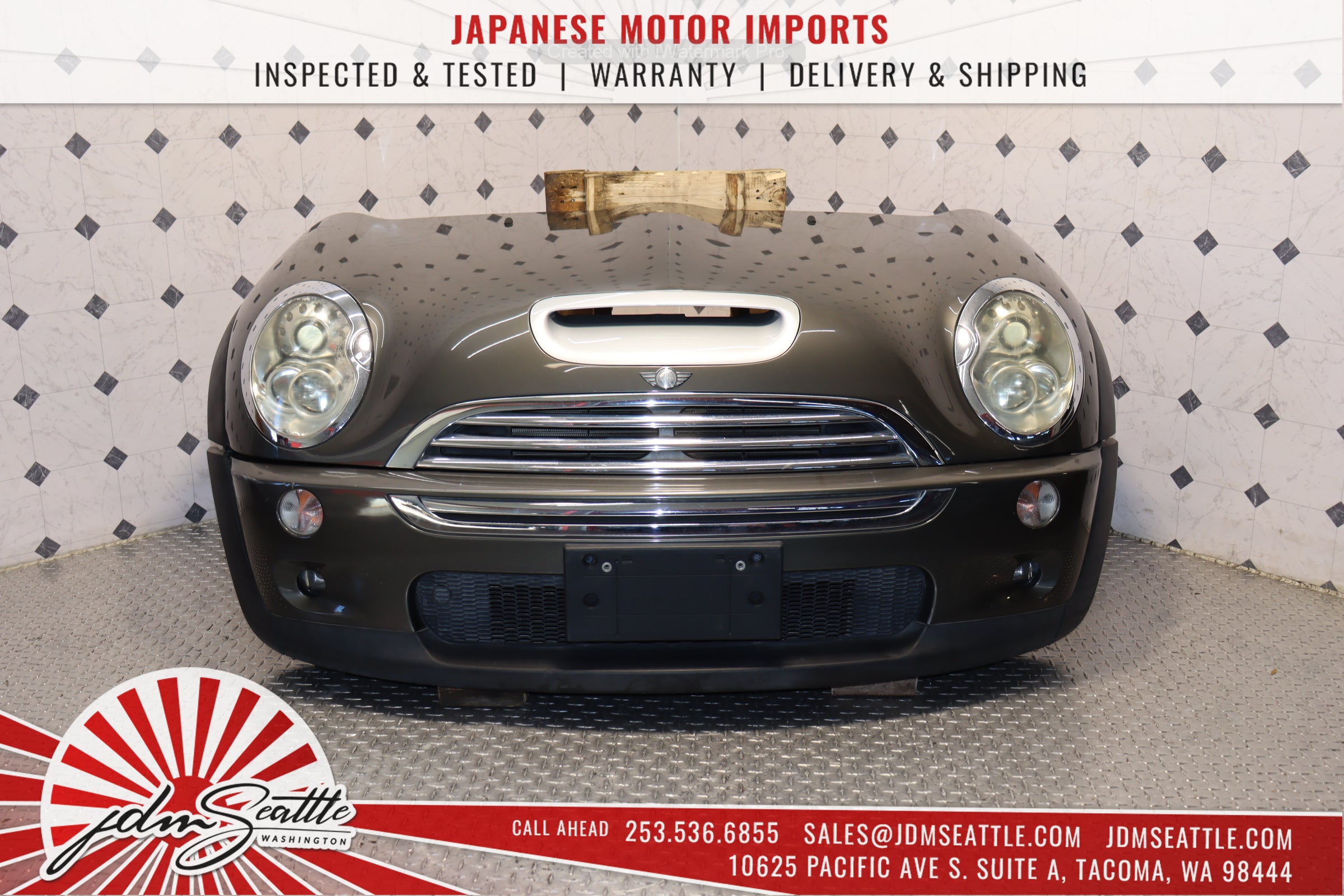 JDM 02-06 MINI Cooper Complete Front End Conversion Kit - Nose Cut Front Clip in Gray | Perfect for MINI Cooper Restoration & Custom Builds