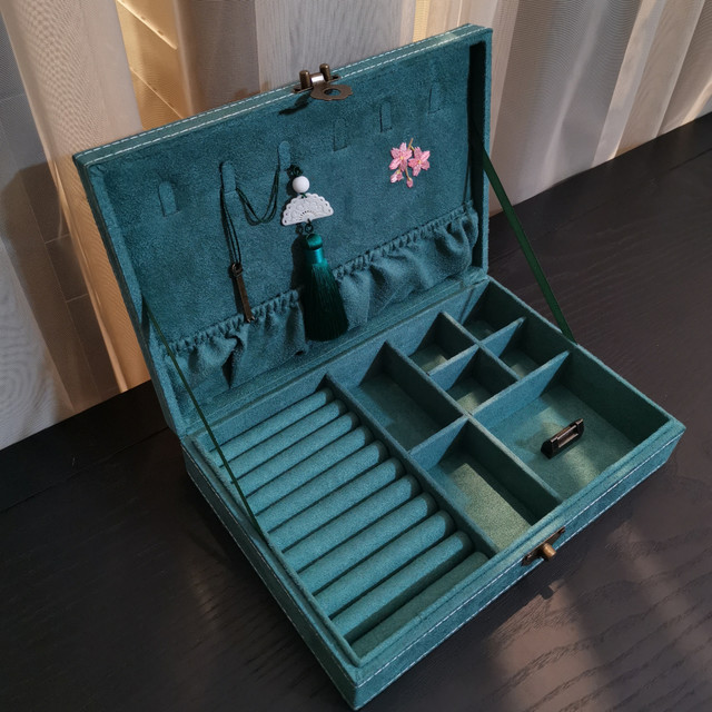 Antique Floral Jewelry Box with Velvet Lining - Elegant Storage for Rings, Necklaces & Earrings - Perfect for Travel, Gifts & Home Decor