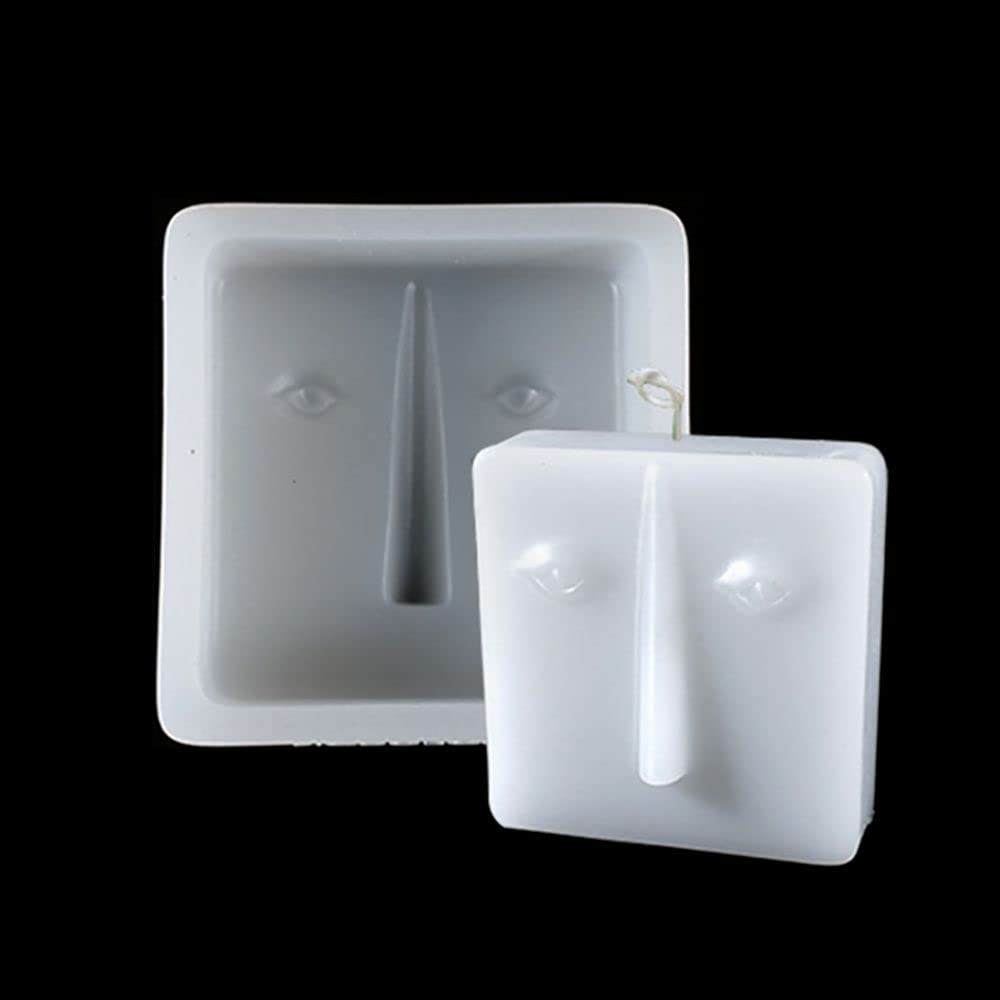 Abstract Face Silicone Candle Mold for Aromatherapy Candles, Soap Making & Home Decor - Square Shape | DIY Craft Supplies, Gift Ideas & Relaxation Therapy
