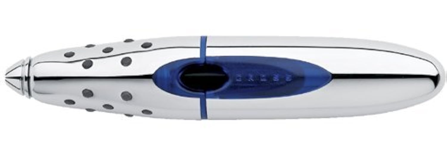 Premium Cross Ion Gel Pen with Chrome Finish & Blue Center - Roots Logo Engraved - Ideal for Office, School & Gifting