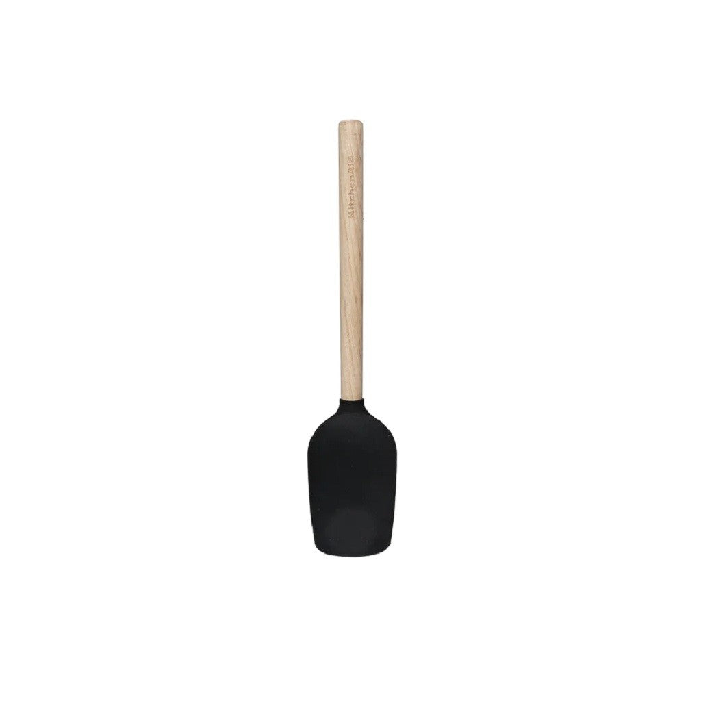 KitchenAid Maple Wood Handle Silicone Cooking Spoon Spatula - Perfect for Baking, Mixing & Serving - Heat Resistant Kitchen Utensil for Nonstick Cookware