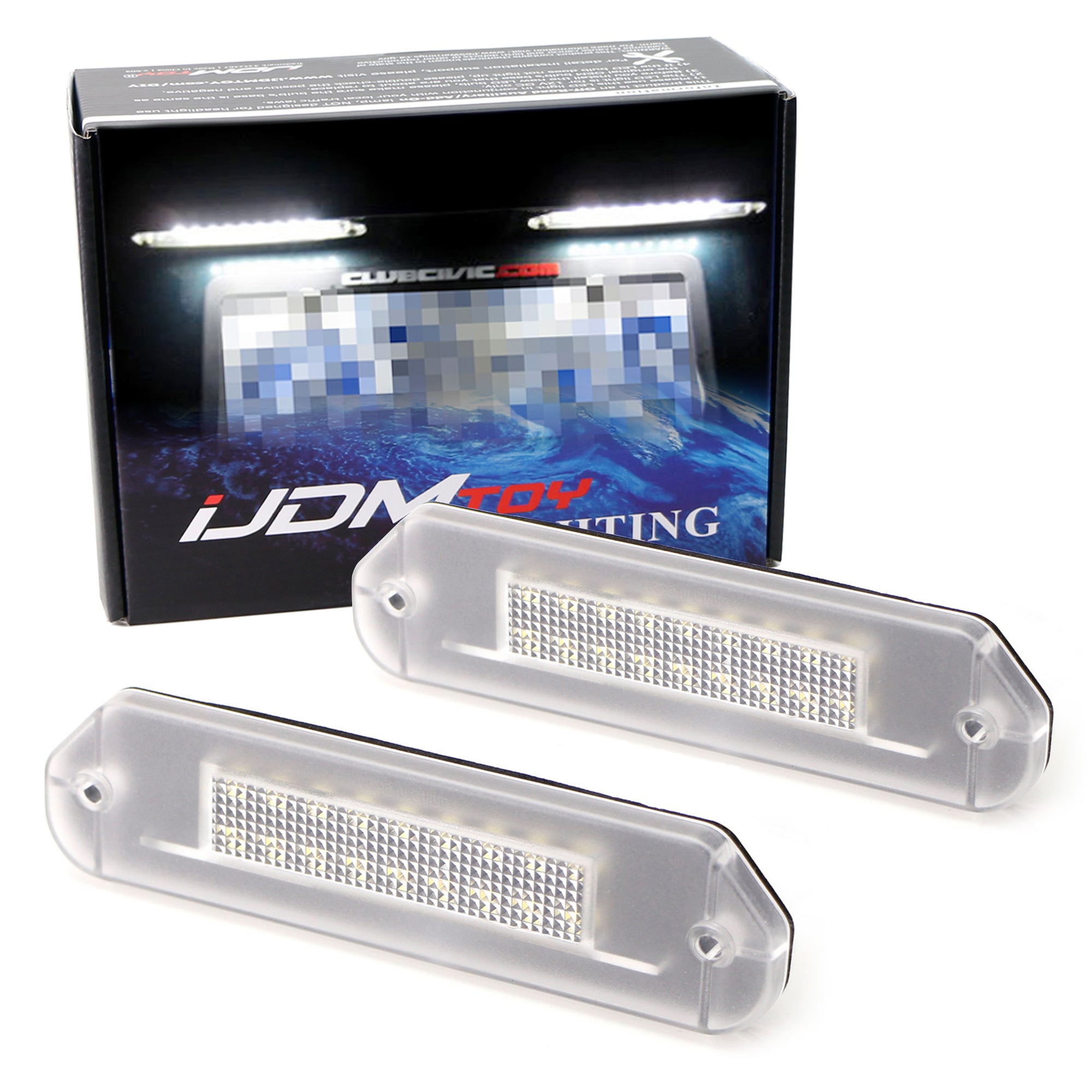 3W 18 SMD LED License Plate Lights for Honda Civic 1992-1995 & Prelude 1992-1996 - Bright White Super Bright LED Bulbs for Car License Plate Illumination, Easy Installation, Durable & Waterproof - Perfect for Night Driving and Enhanced Vehicle Appearance