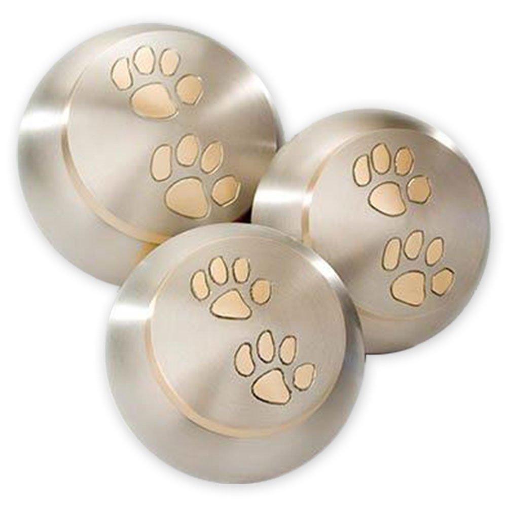 Brass Pet Cremation Urn for Dogs & Large Pets - Gold/Pewter for Home Memorial