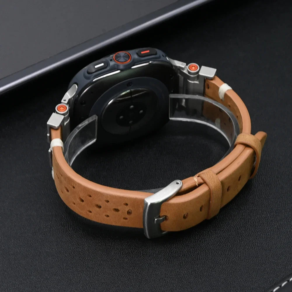 Premium Rocco Galaxy Ultra Leather Band for Smartwatches - Durable & Stylish Watch Strap for Men & Women - Perfect for Work, Gym & Everyday Wear