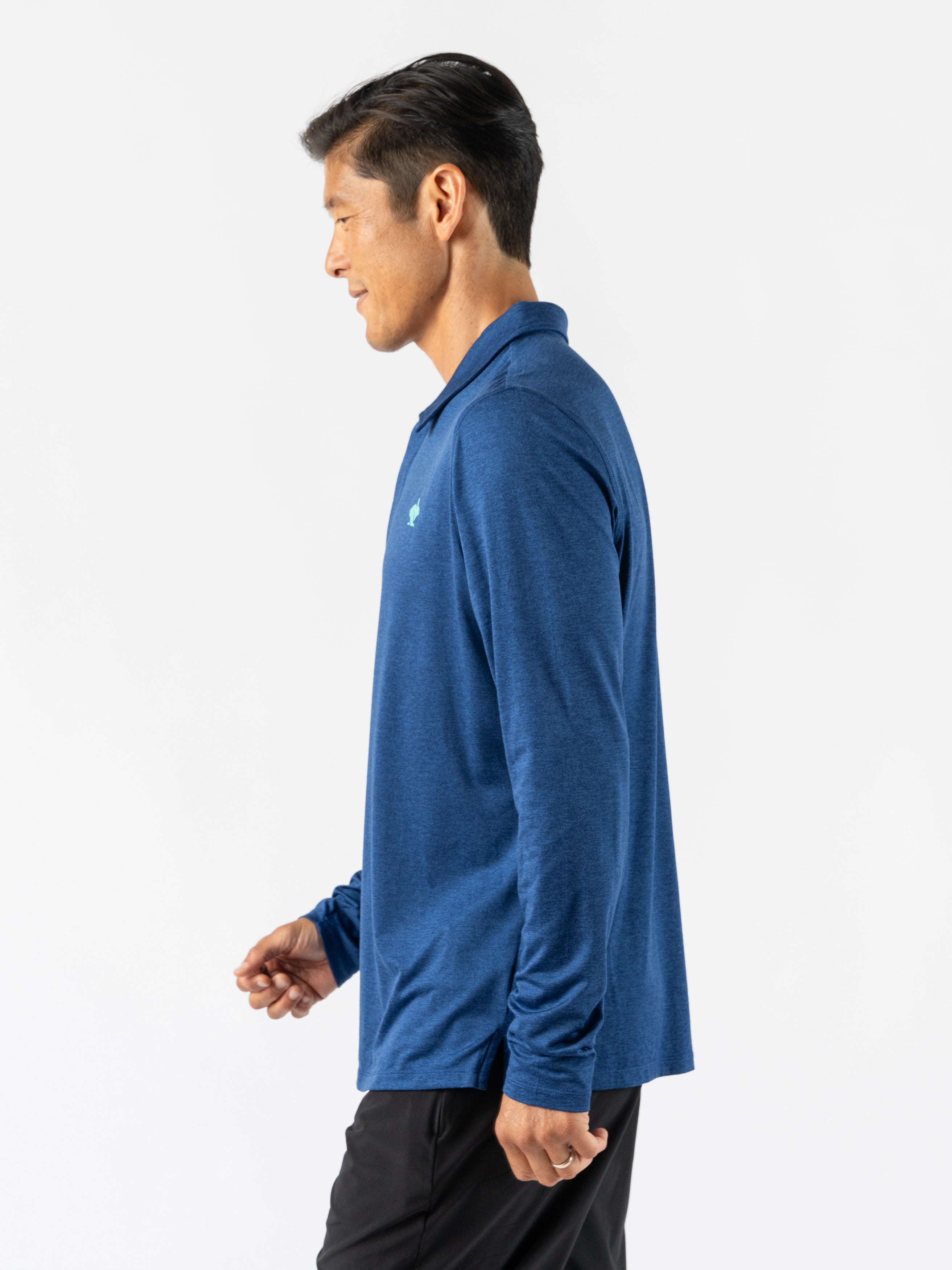 Men's Easy Polo Long Sleeve Shirt - Comfortable Casual Wear for Work, Golf & Everyday Outfits