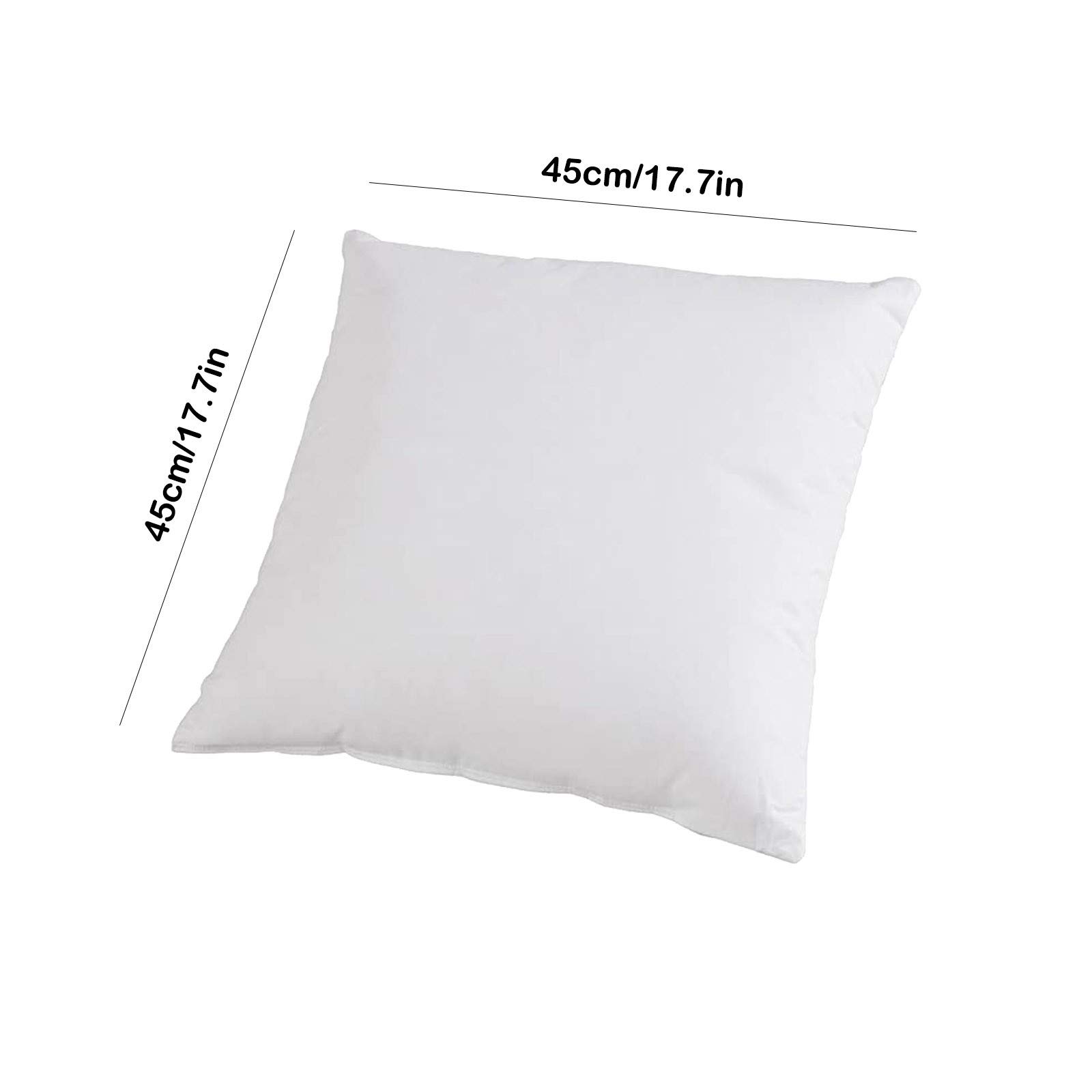 18x18 Inch Square Down Alternative Pillow Inserts - Soft Hypoallergenic Cotton Decorative Pillow Stuffers for Couch, Sofa & Bed - Perfect for Living Room, Bedroom & Holiday Home Decor