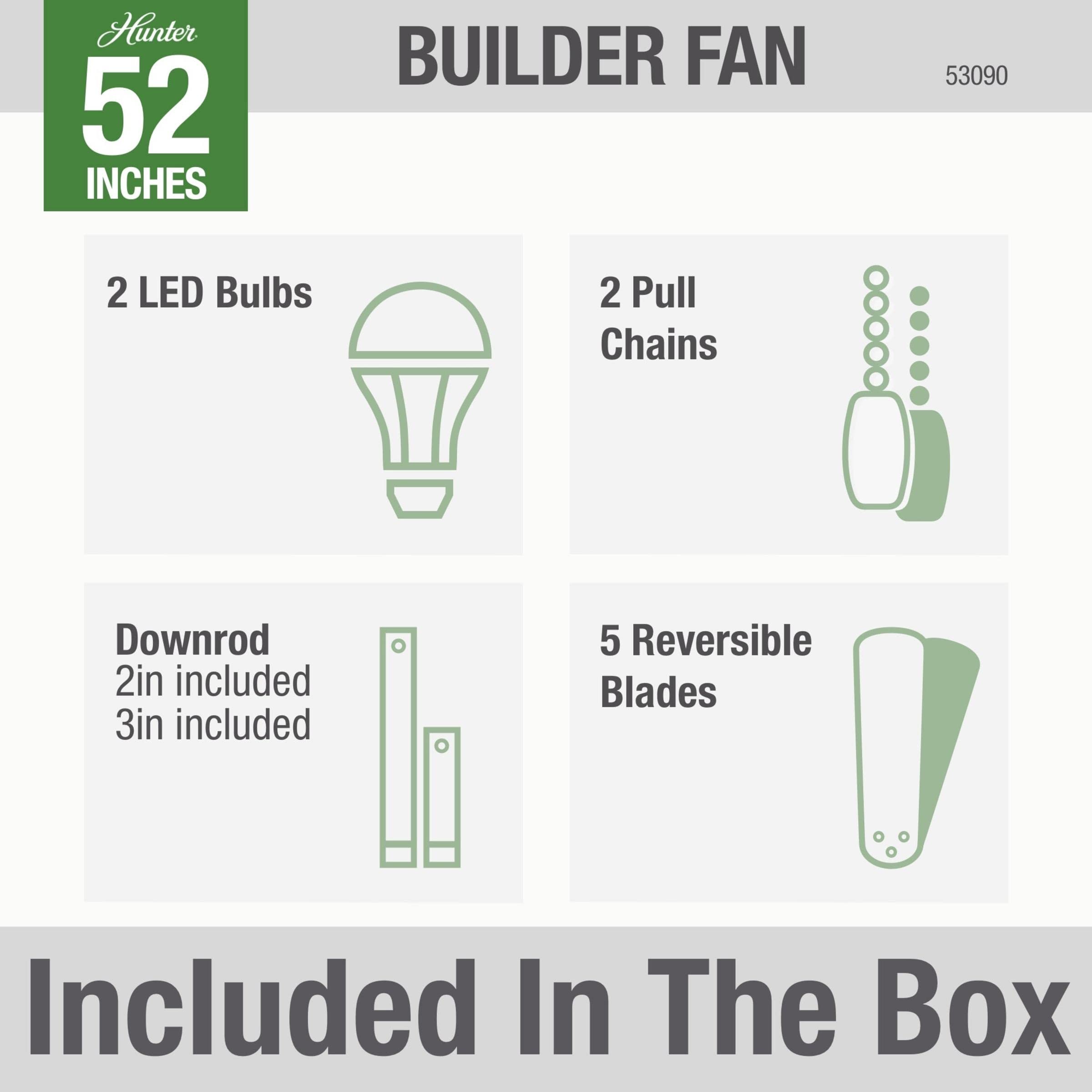 Hunter Fan Company 53090 Builder Deluxe 52
