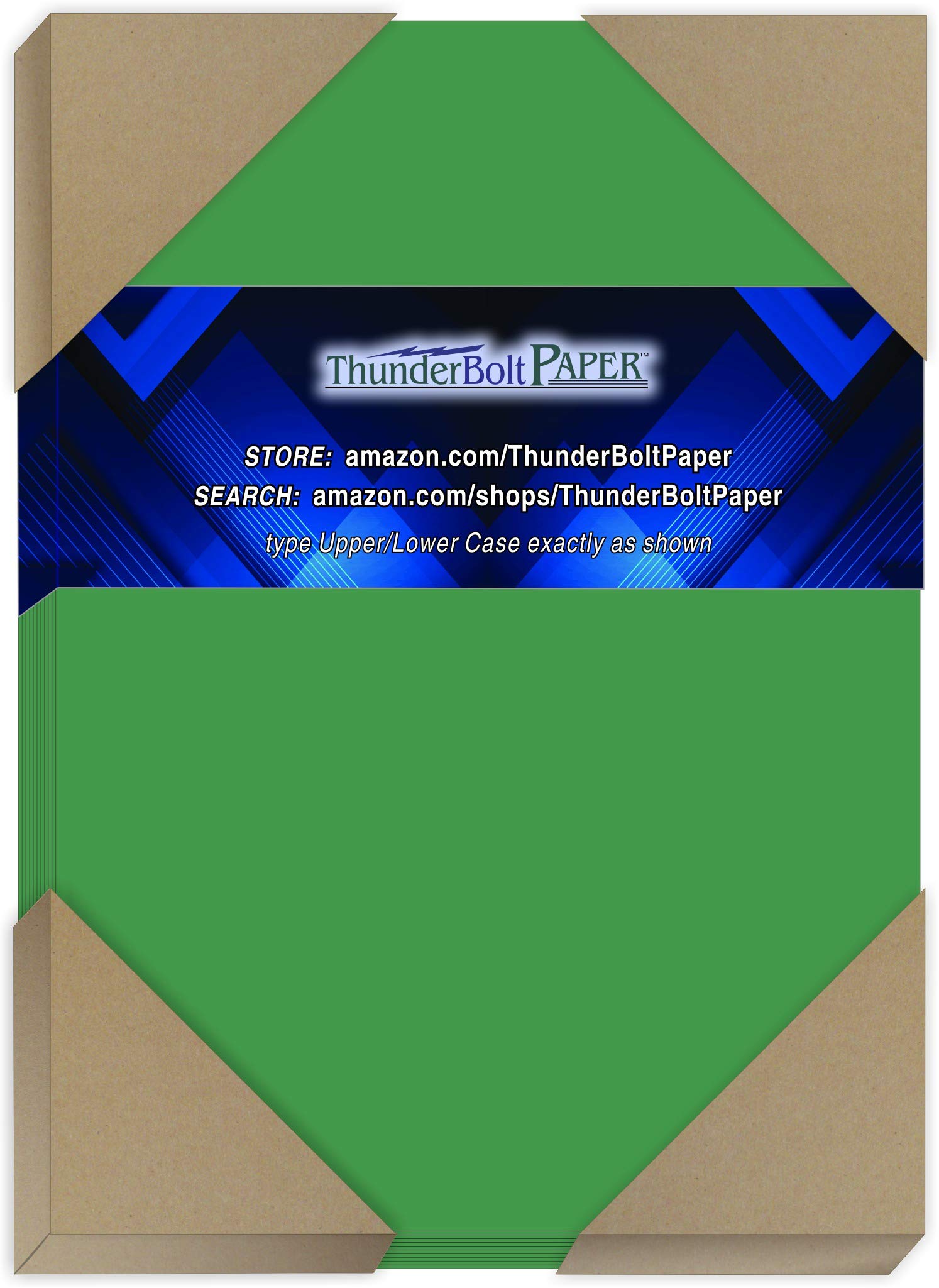 50 Bright Green 65lb Cardstock Paper - 5
