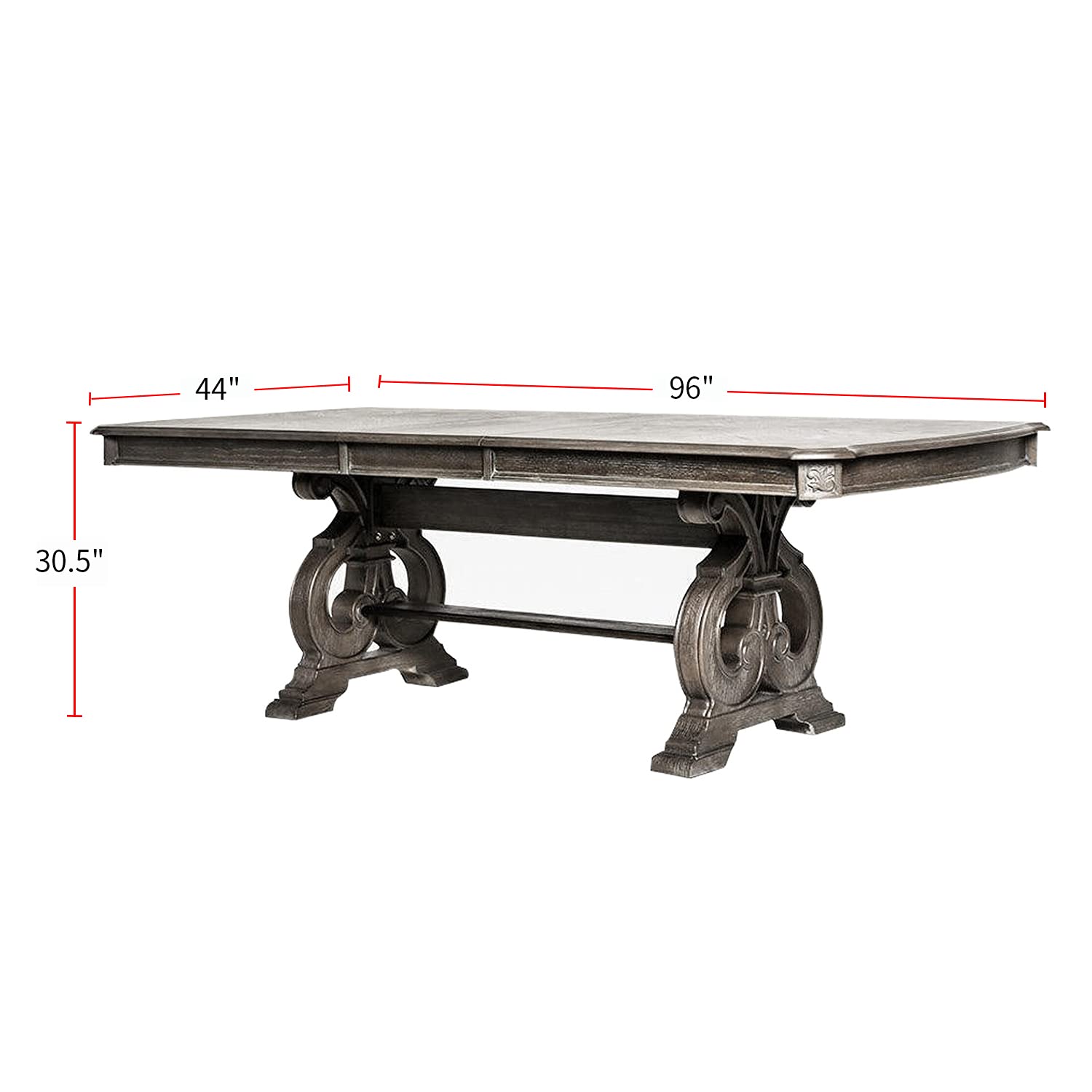 Simple Relax SR03CM3150T-TABLE Rustic Natural Tone Dining Table - Perfect for Farmhouse, Cottage & Country Style Dining Rooms