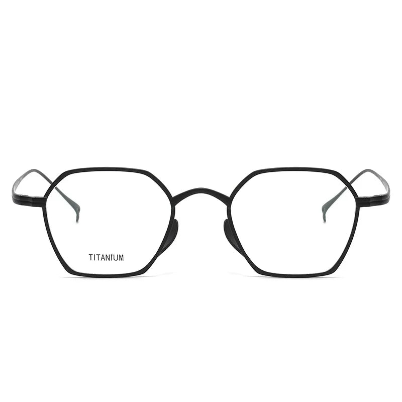 Aimee Unisex Full Rim Polygon Titanium Eyeglasses Frame 11130 - Lightweight Durable Glasses for Work, Reading & Fashion