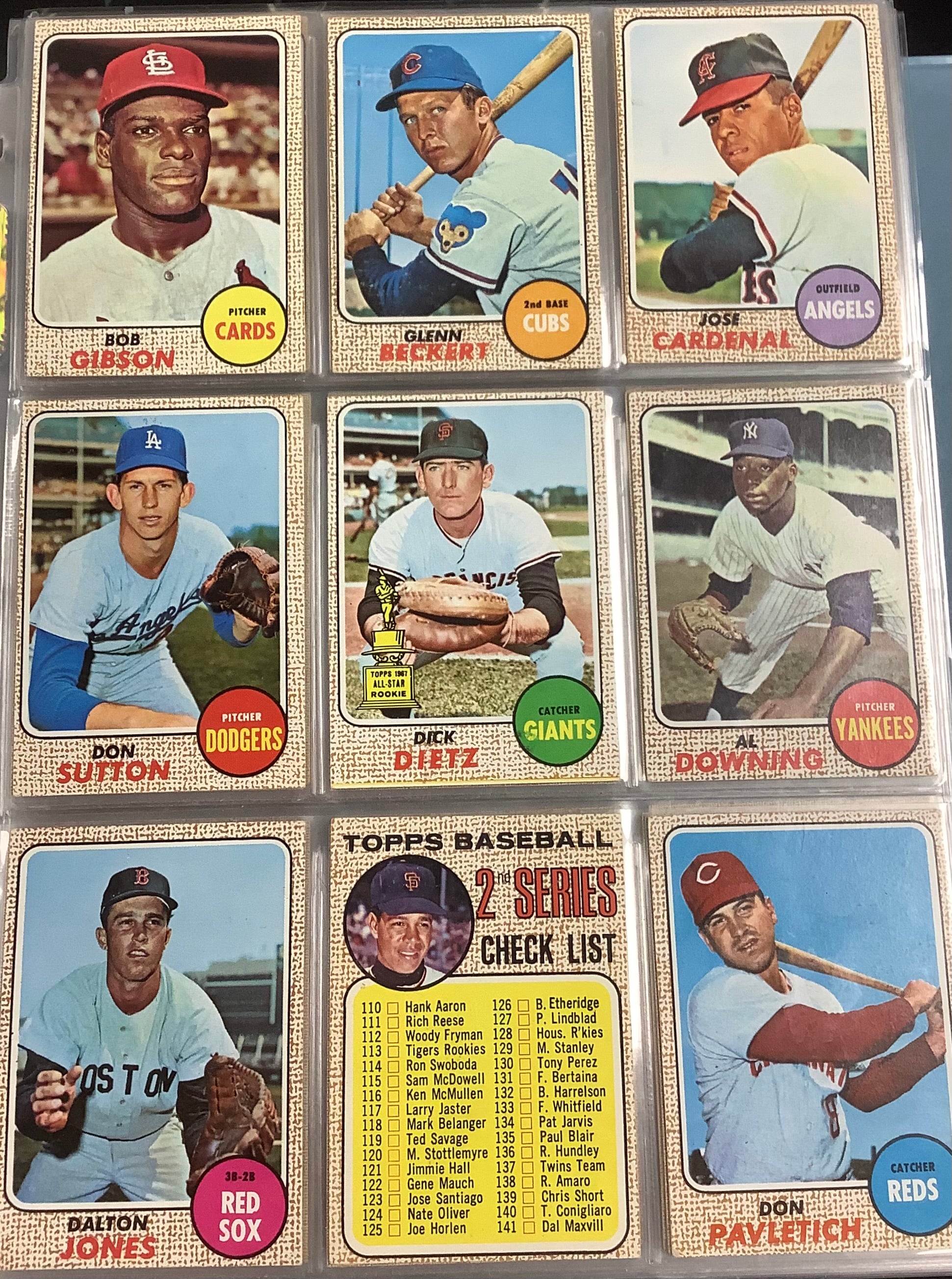 1968 Topps Baseball Complete Card Set #1-598 - Vintage Collectible for Sports Memorabilia & Fan Display