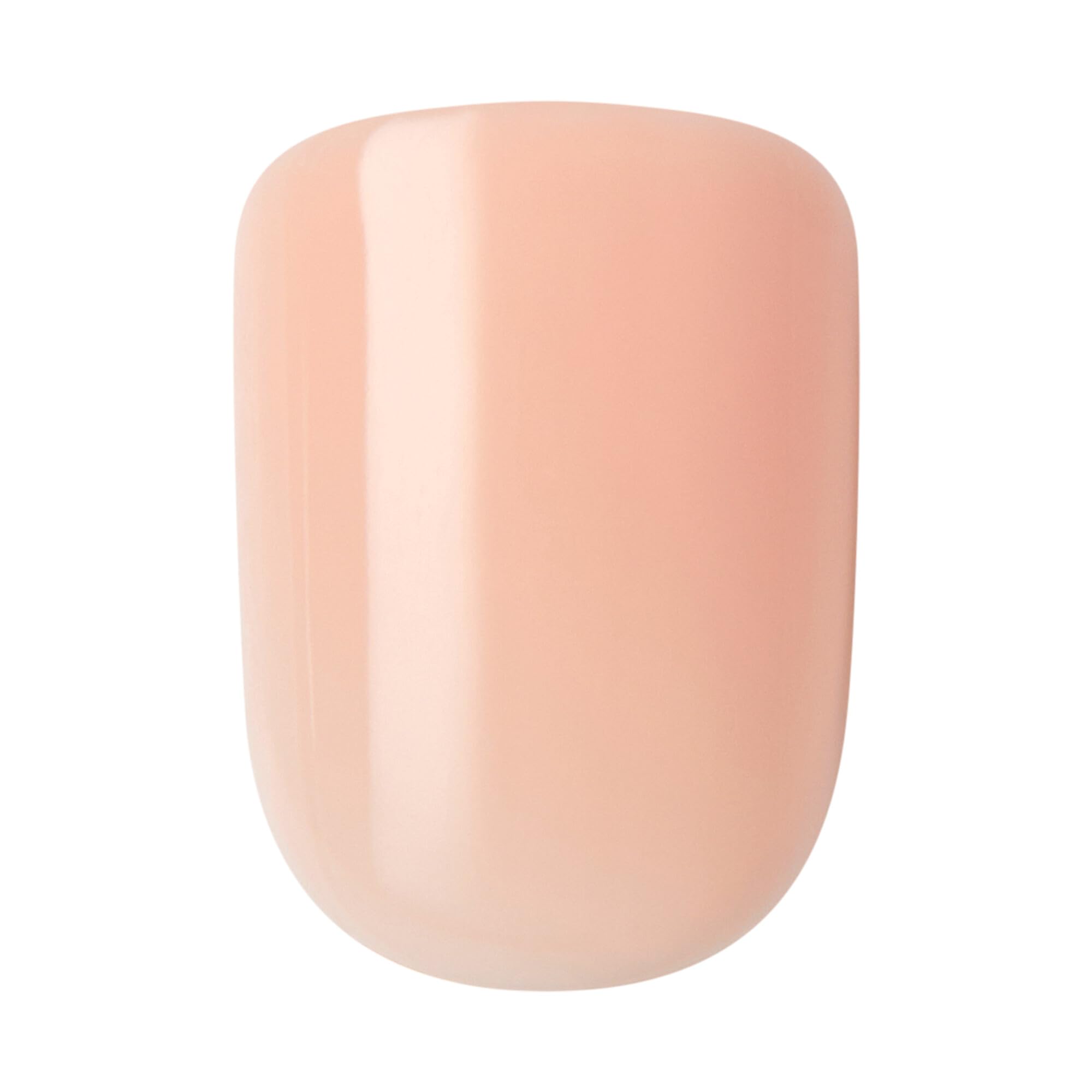 KISS imPRESS Color No Glue Press On Nails 30 Pcs - Matte Light Peach & Pink Short Squoval Fake Nails | Easy Peel & Press Application, Hassle-Free Removal | Perfect for Weddings, Parties, Daily Wear & DIY Manicures