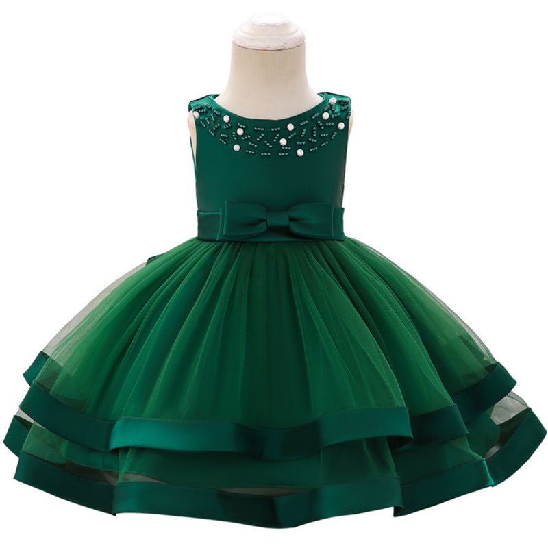 Baby Girl Birthday Party Dress - Soft Summer Princess Dress with Embroidery for Infants | Perfect for 1st Birthday, Photo Shoots & Special Occasions