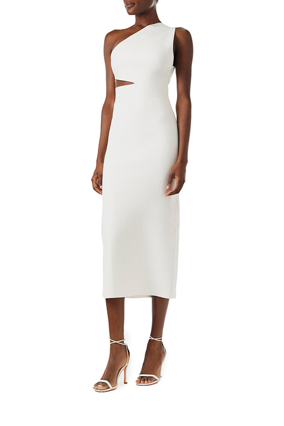 Elegant One Shoulder Knit Midi Dress for Women - Soft Stretchy Bodycon Party Dress - Perfect for Cocktail Parties, Date Nights & Summer Vacations