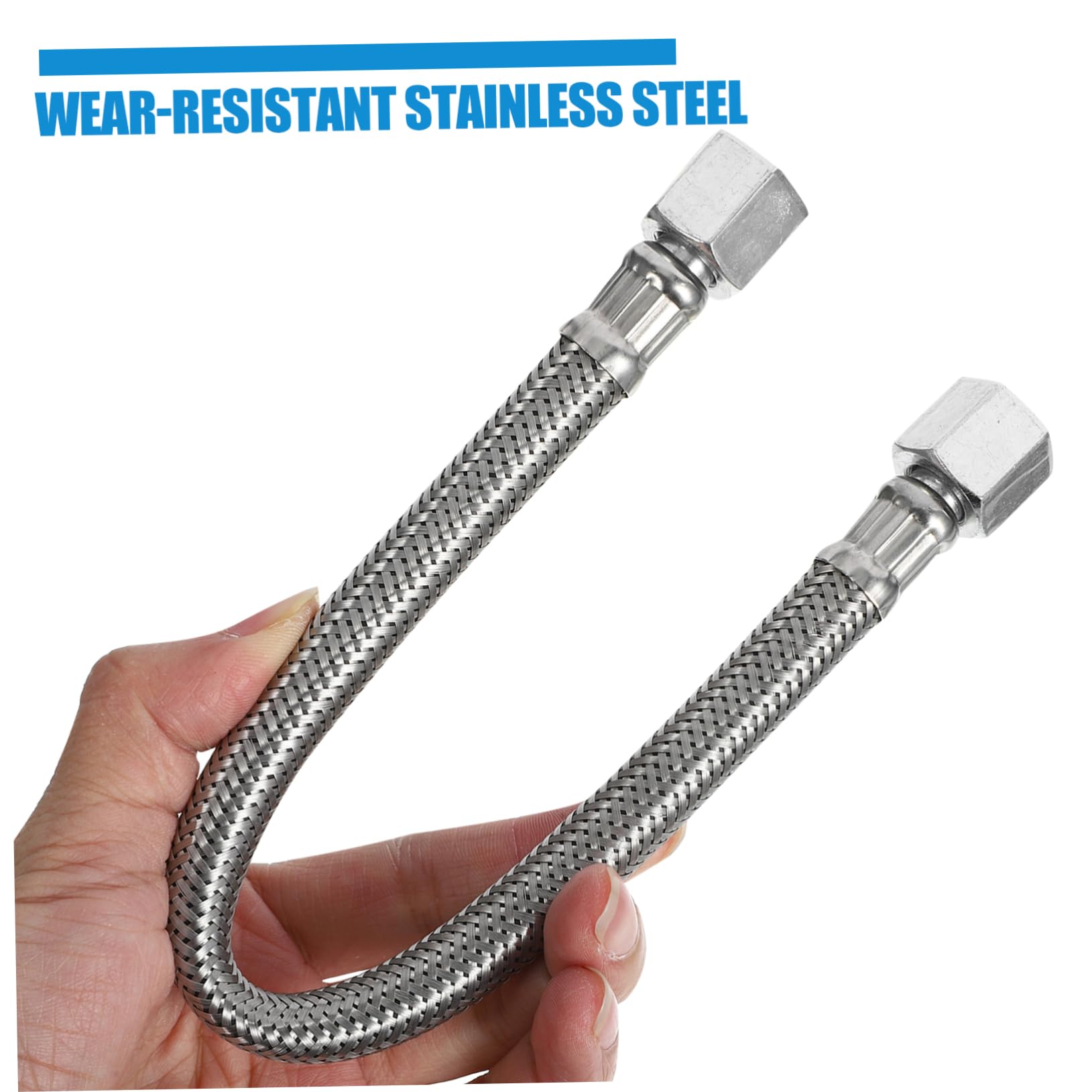 BUGUUYO Stainless Steel Air Compressor Hose - Flexible Replacement Tube for Drain & Exhaust | Workshop & Garage Use